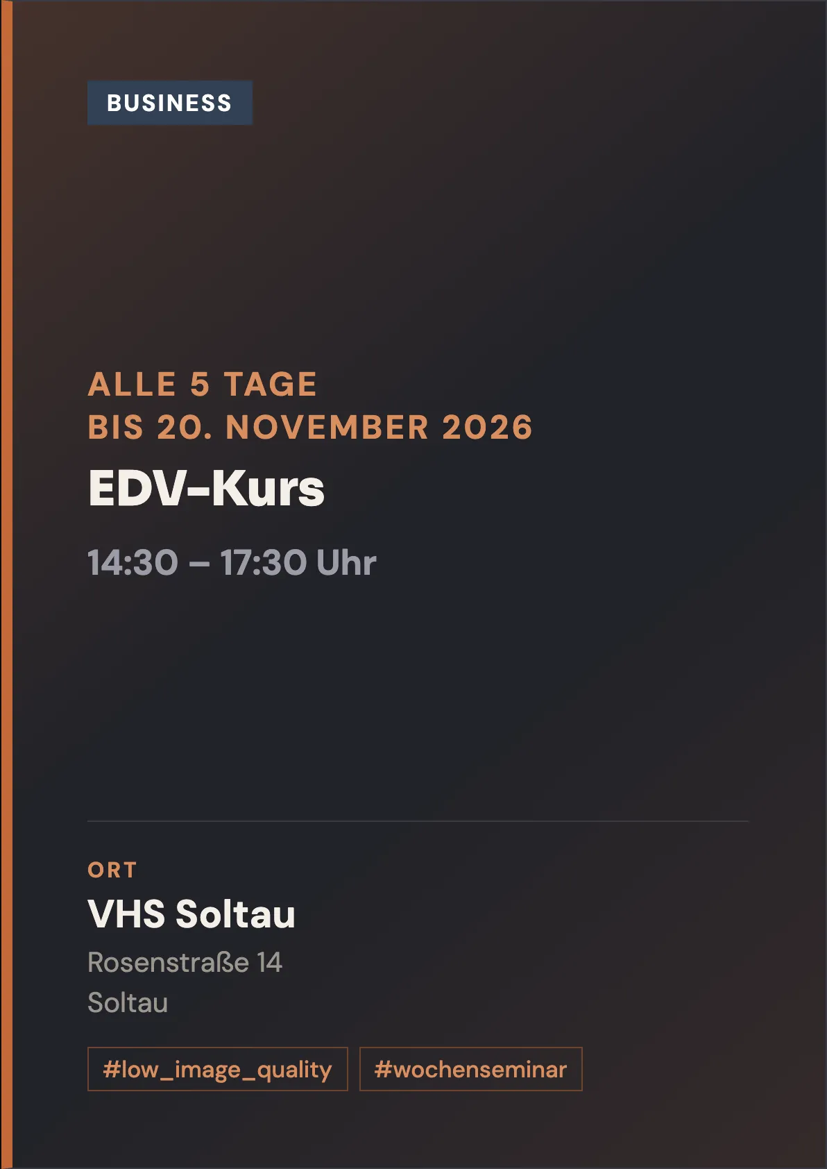 Veranstaltungsflyer
