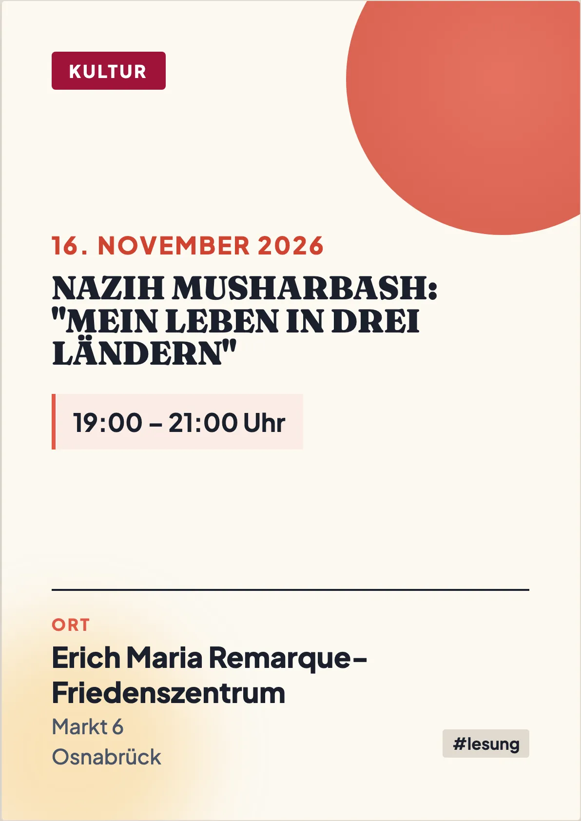 Veranstaltungsflyer