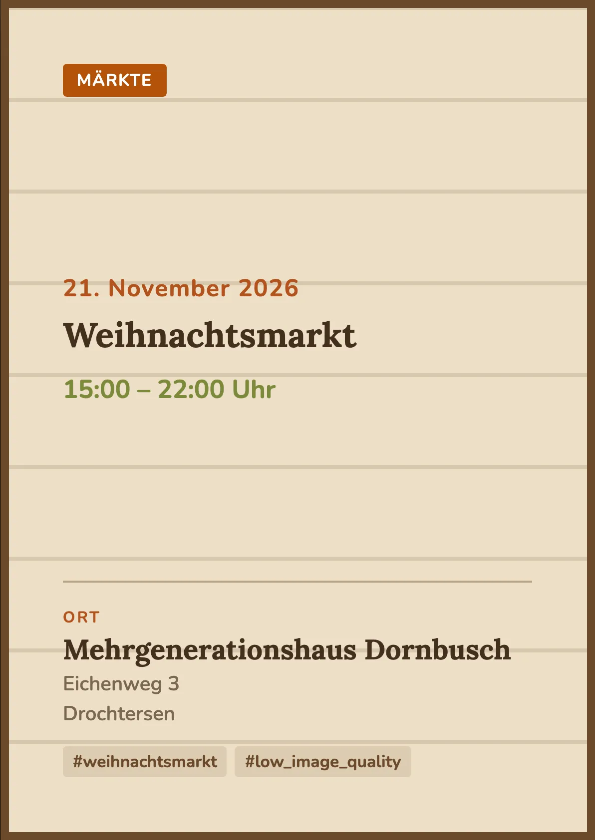 Veranstaltungsflyer