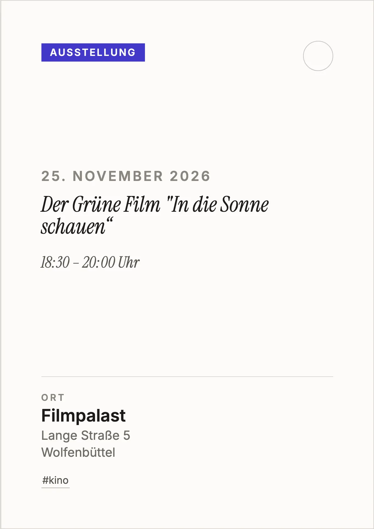 Veranstaltungsflyer