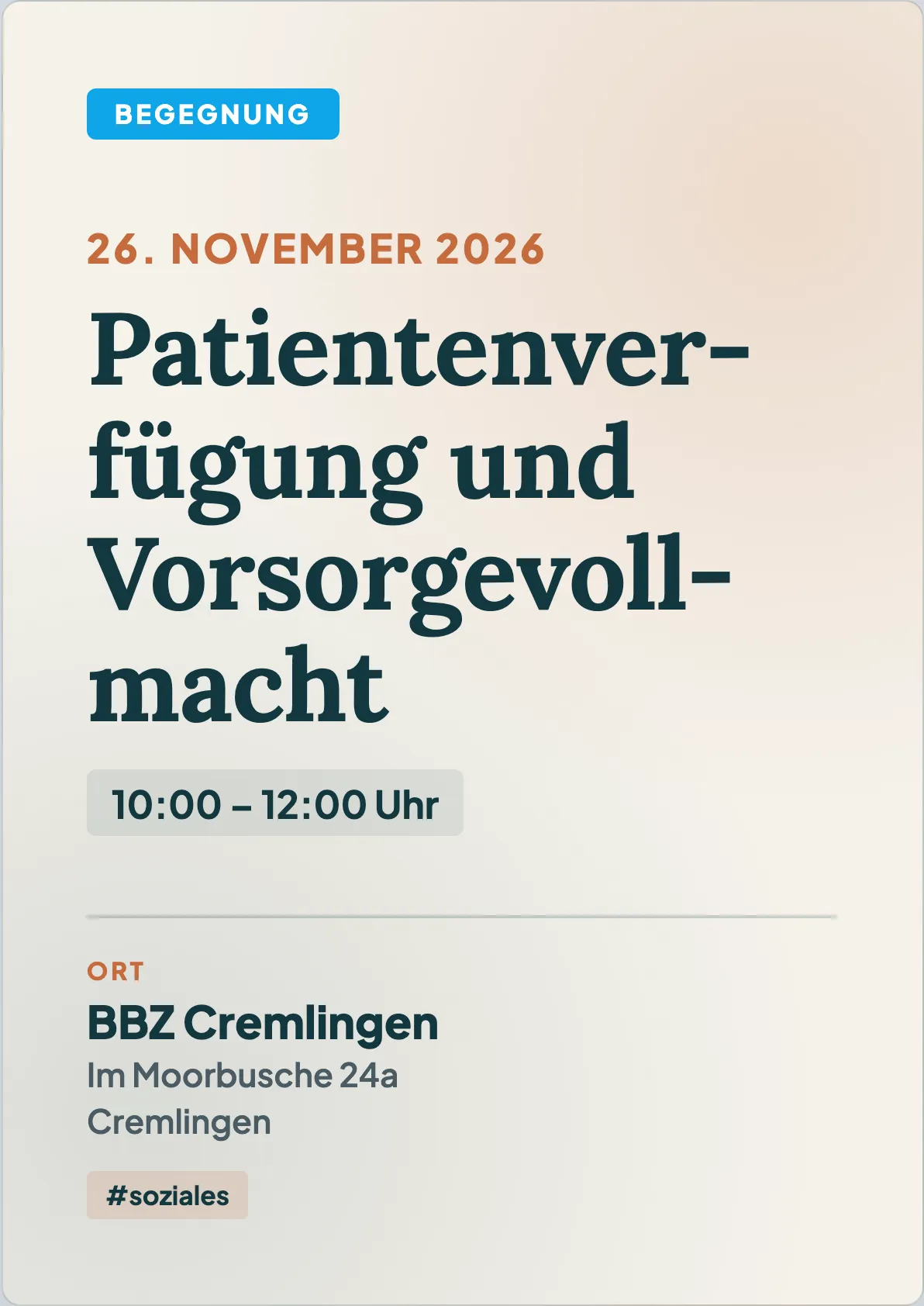 Veranstaltungsflyer