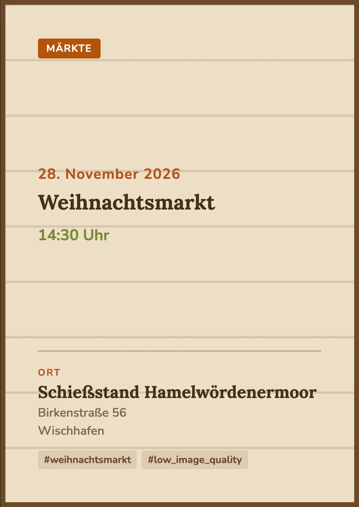 Veranstaltungsflyer