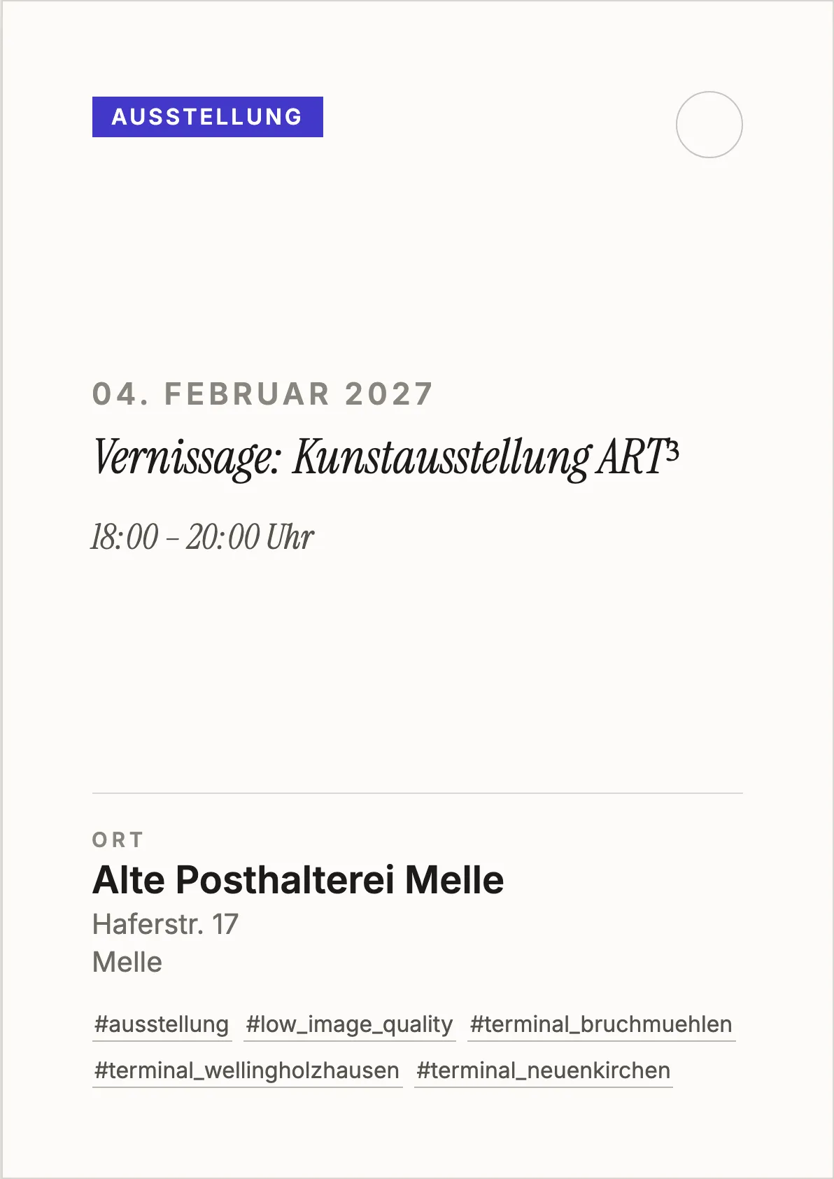 Veranstaltungsflyer