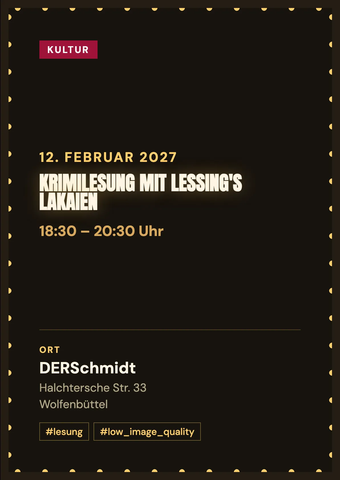 Veranstaltungsflyer