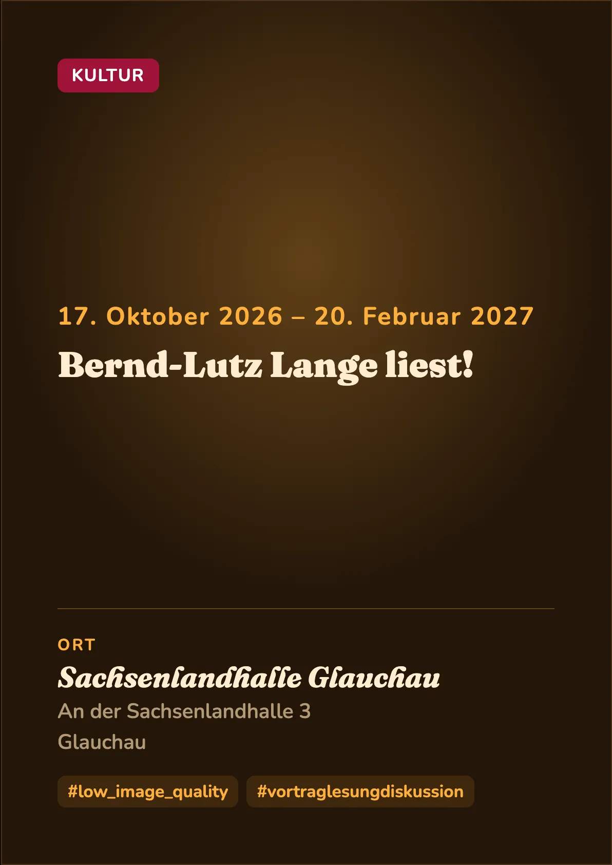 Veranstaltungsflyer