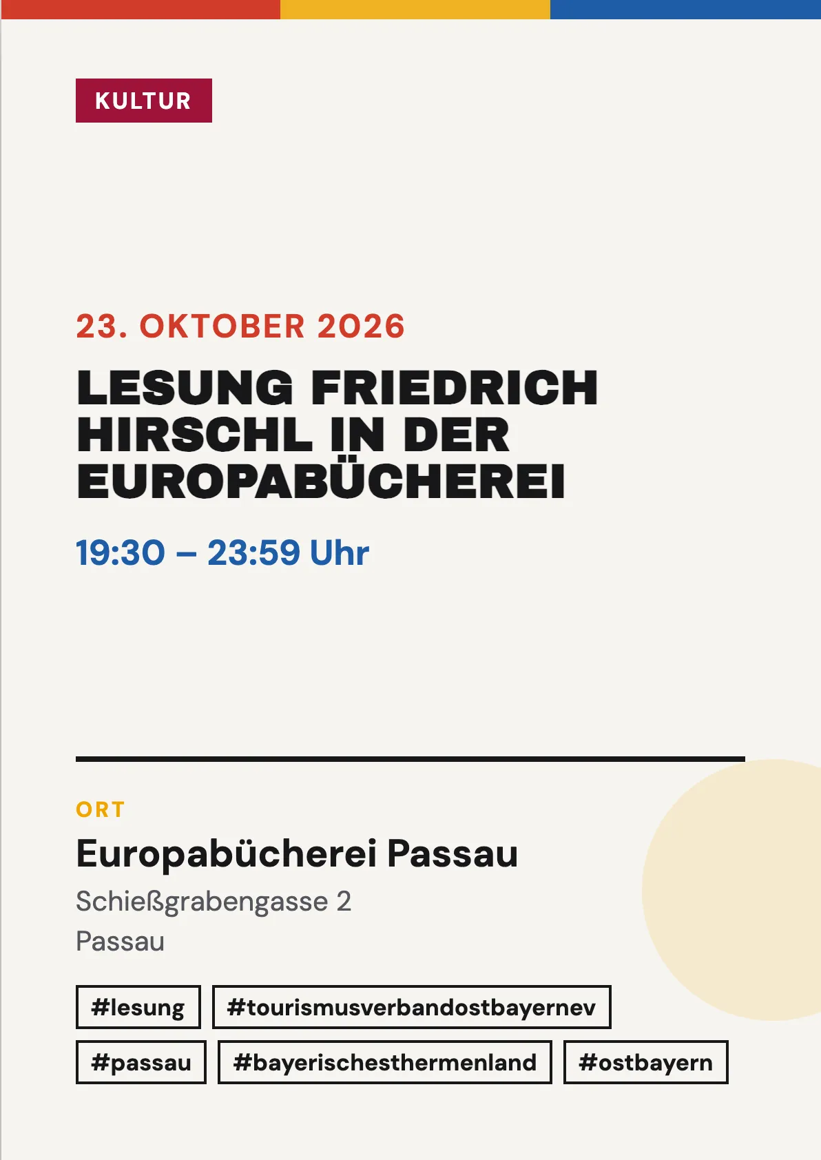 Veranstaltungsflyer