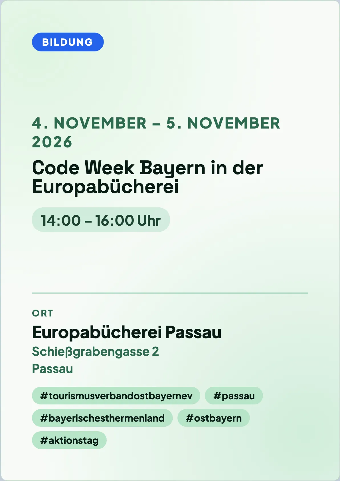 Veranstaltungsflyer