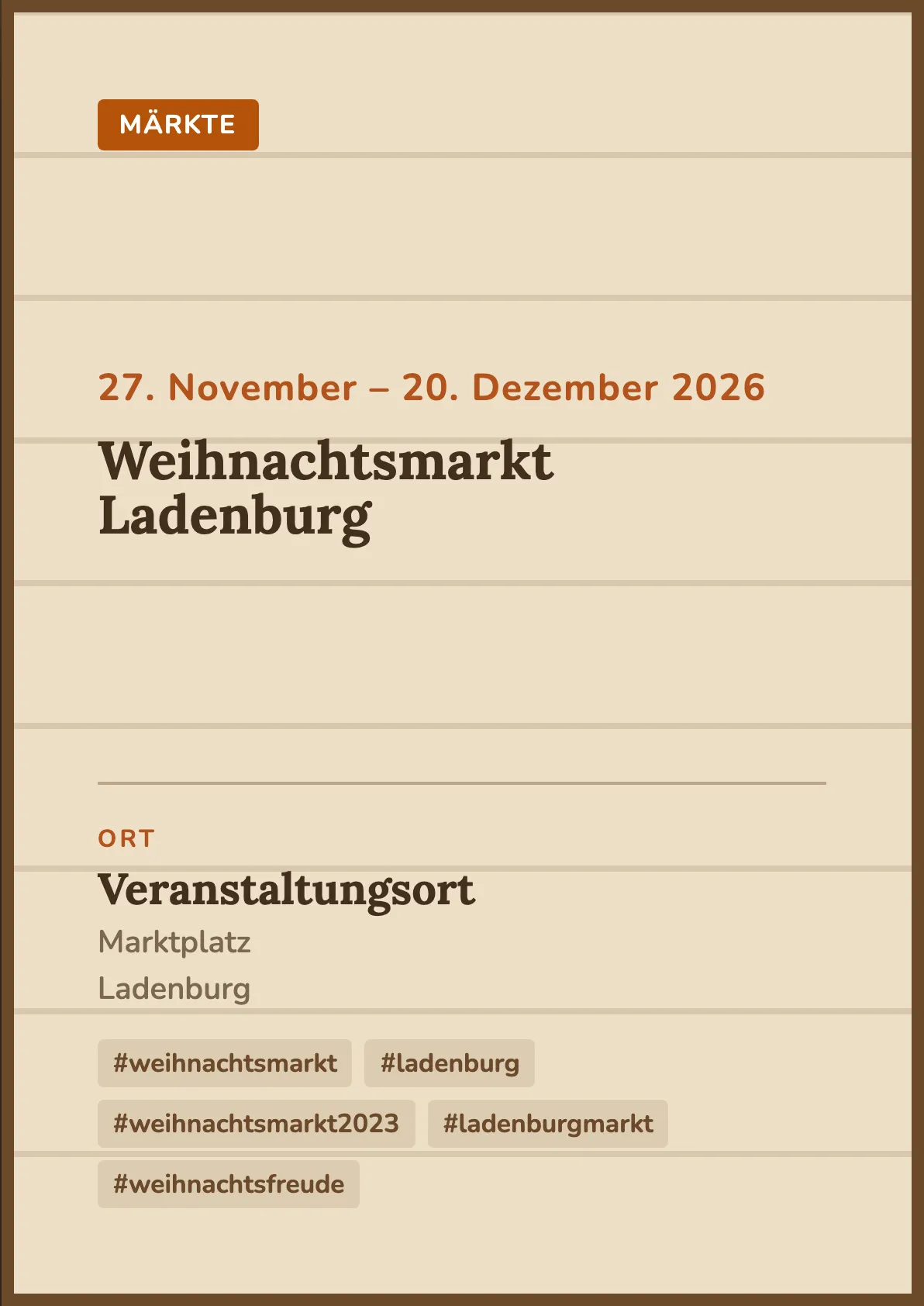 Veranstaltungsflyer