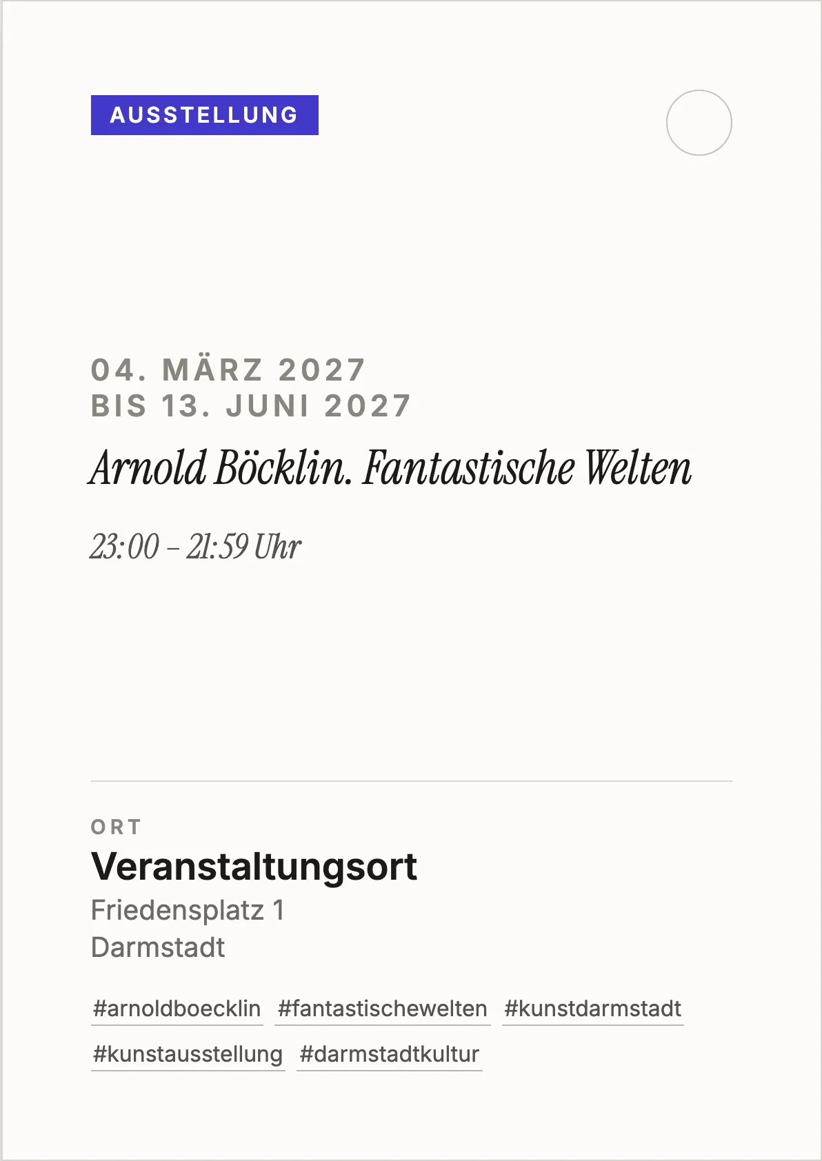 Veranstaltungsflyer