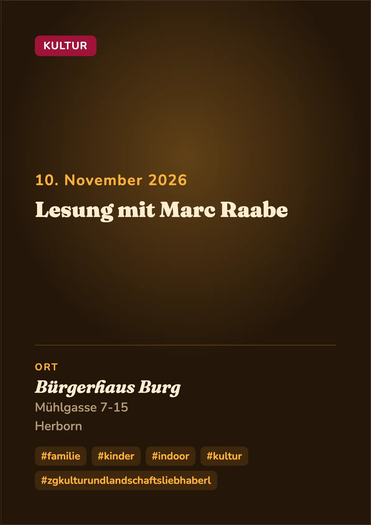Veranstaltungsflyer