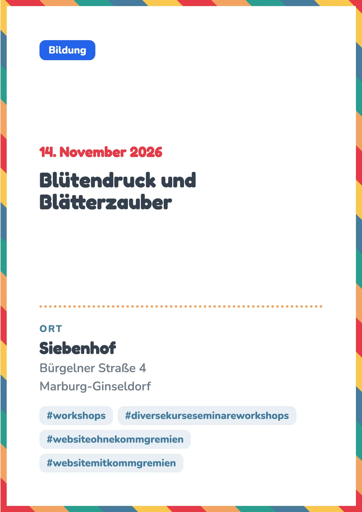 Veranstaltungsflyer