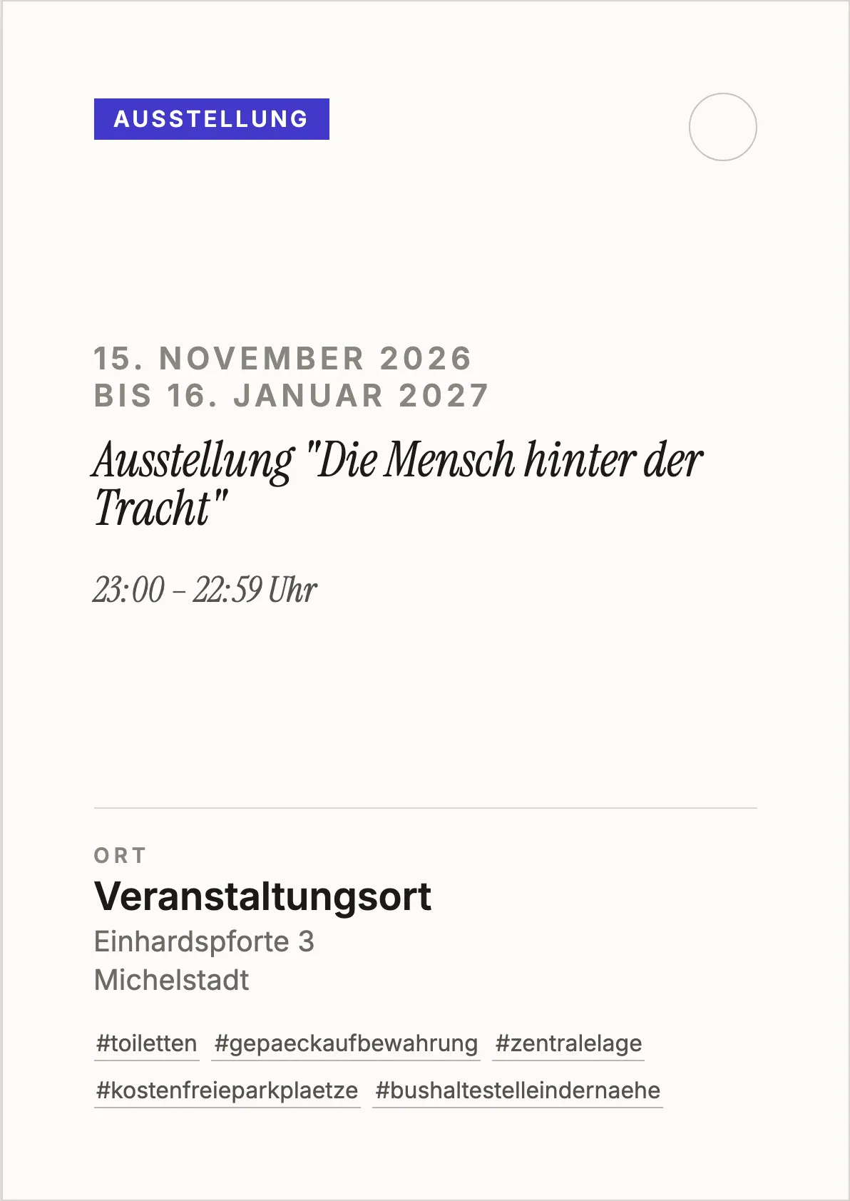 Veranstaltungsflyer
