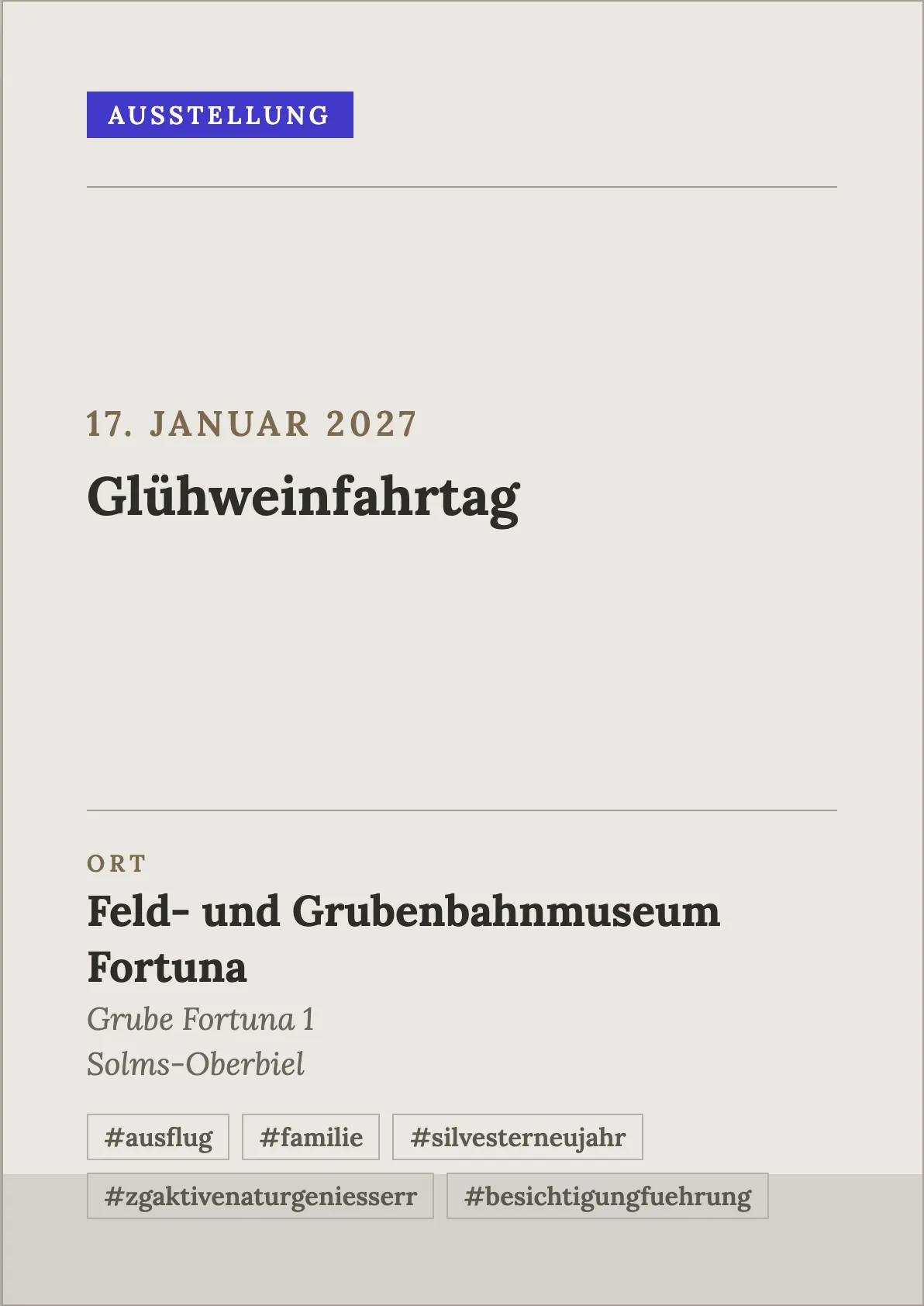 Veranstaltungsflyer