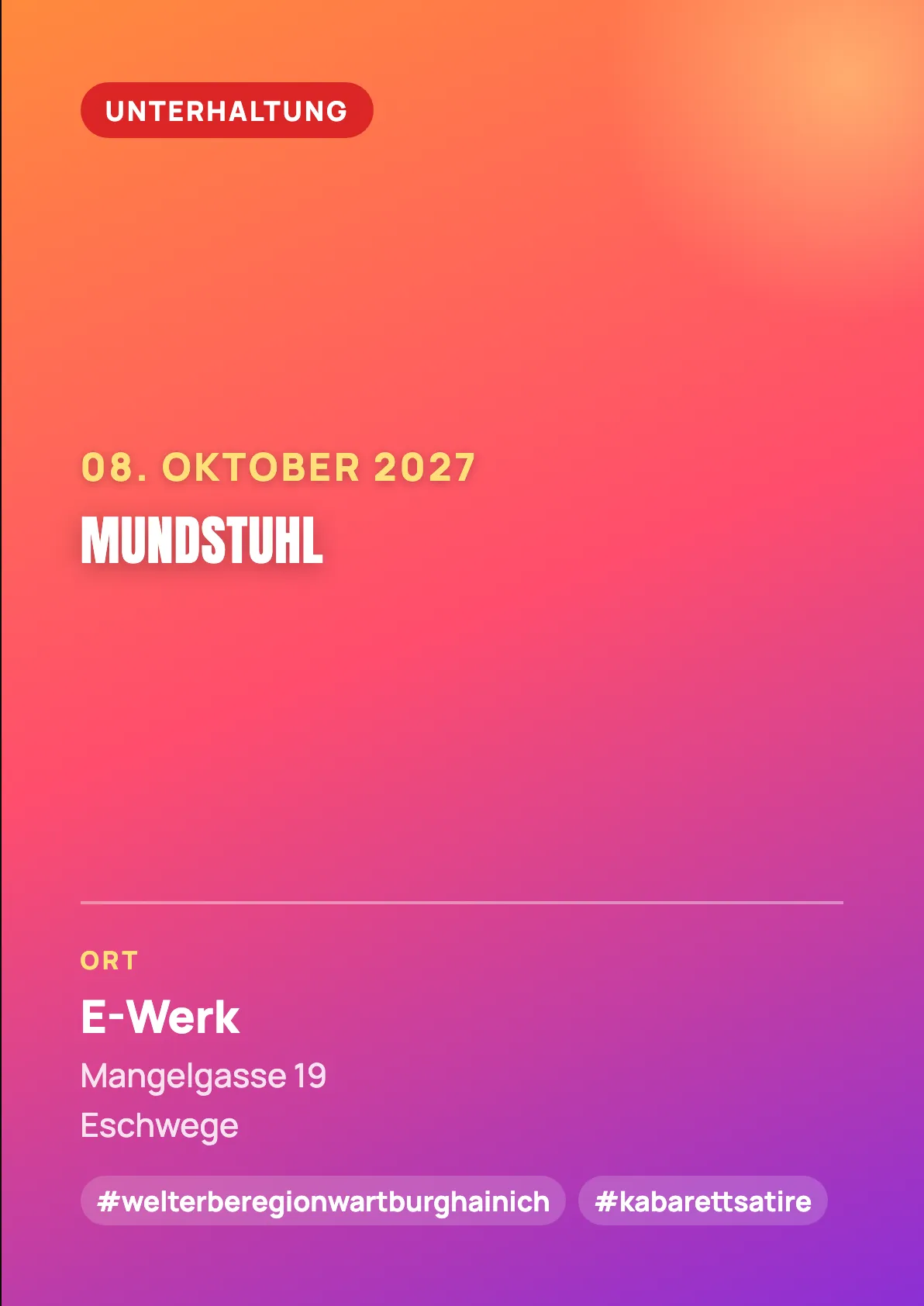 Veranstaltungsflyer