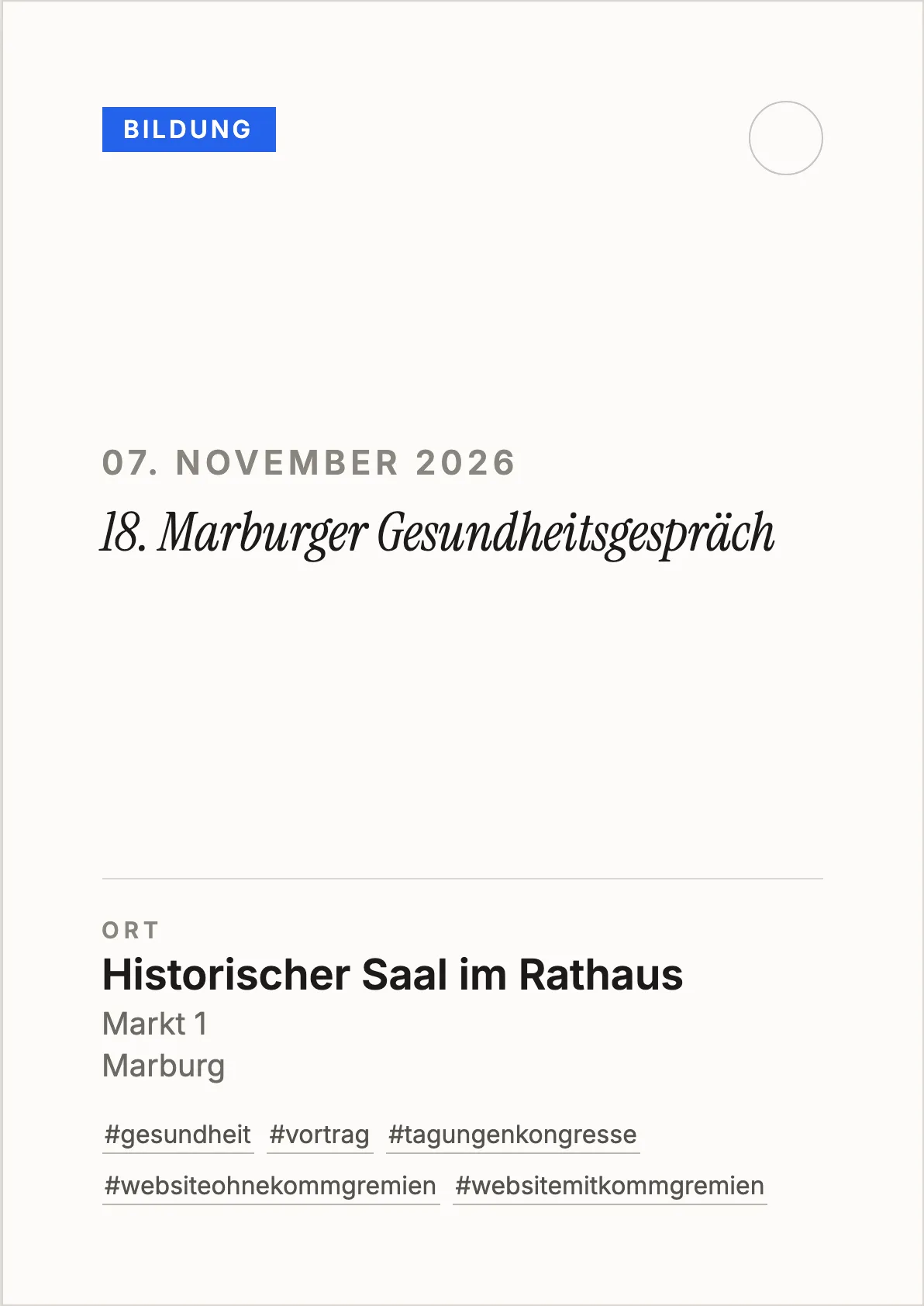 Veranstaltungsflyer