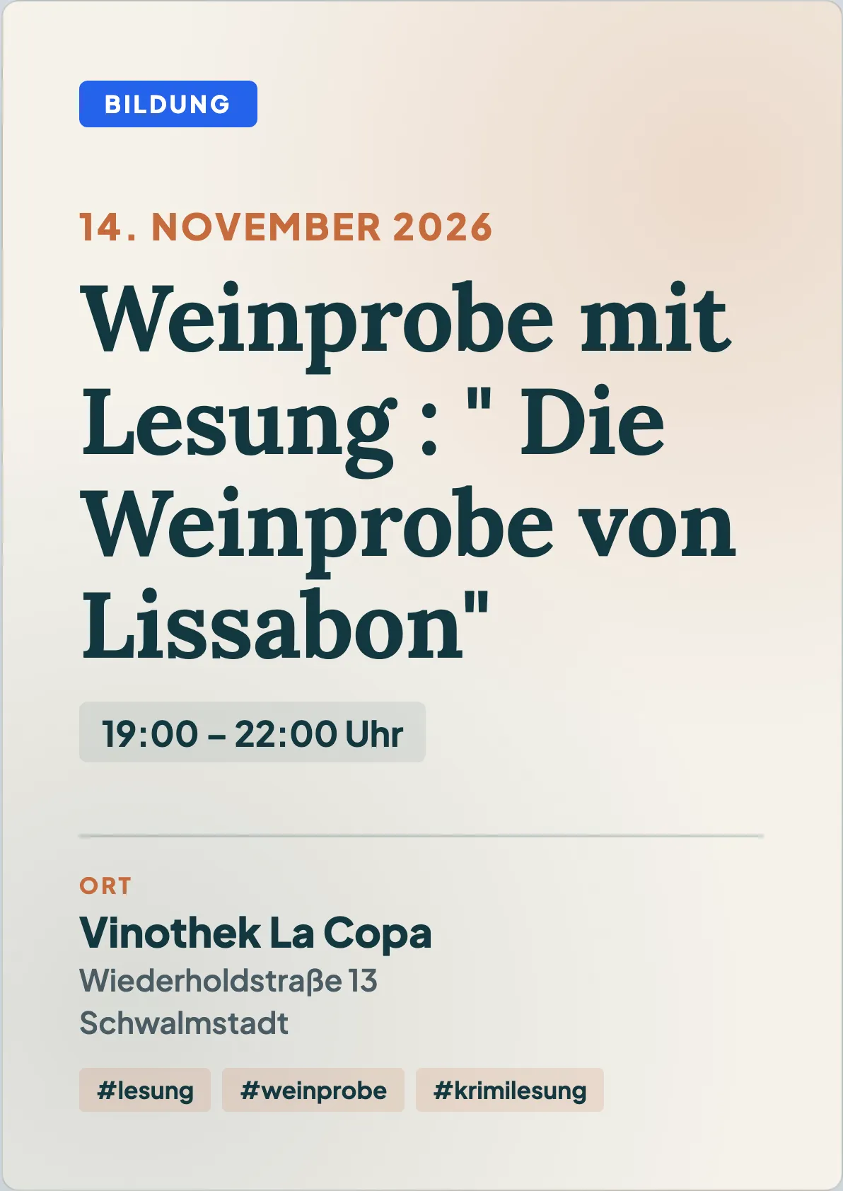 Veranstaltungsflyer