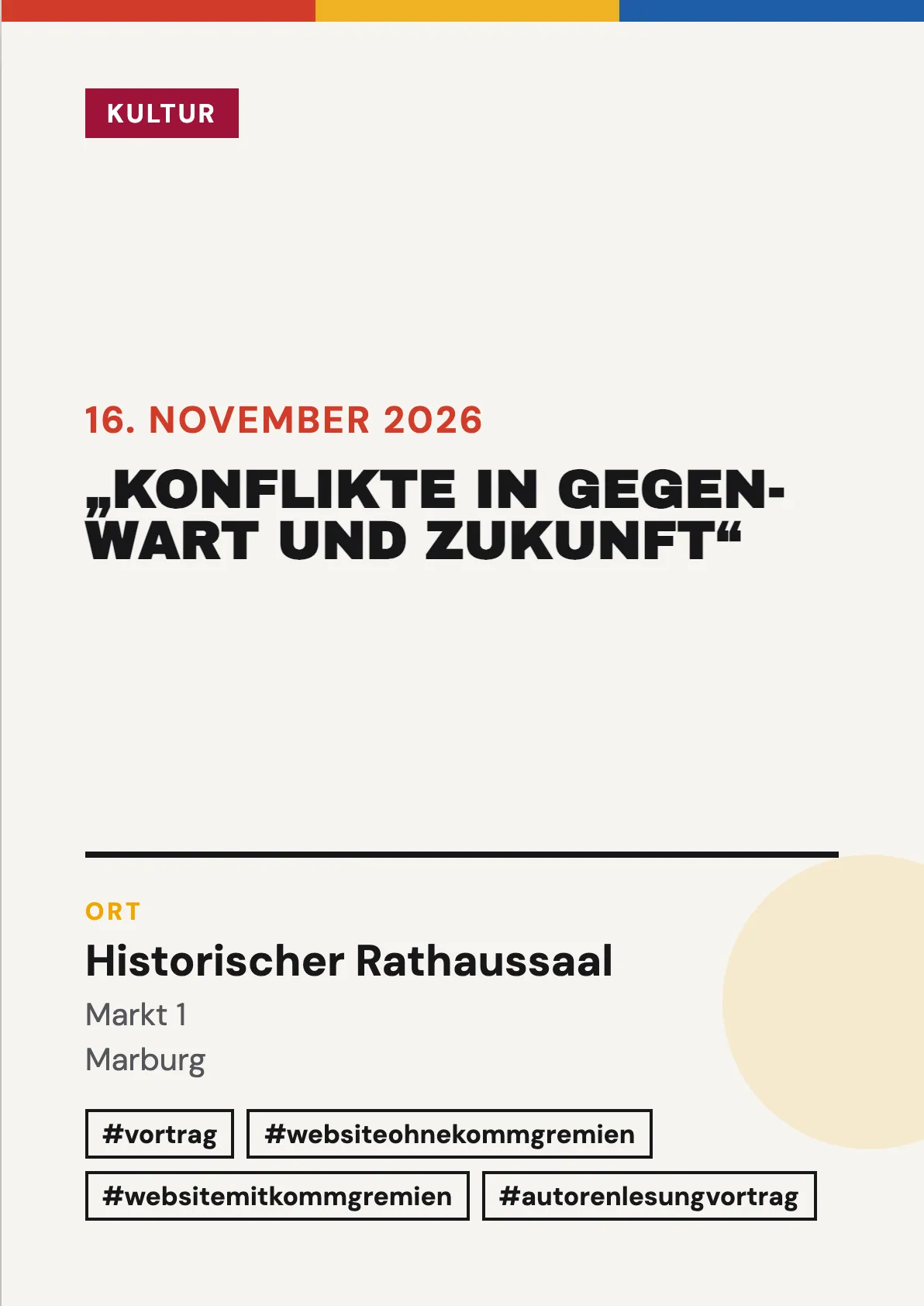 Veranstaltungsflyer