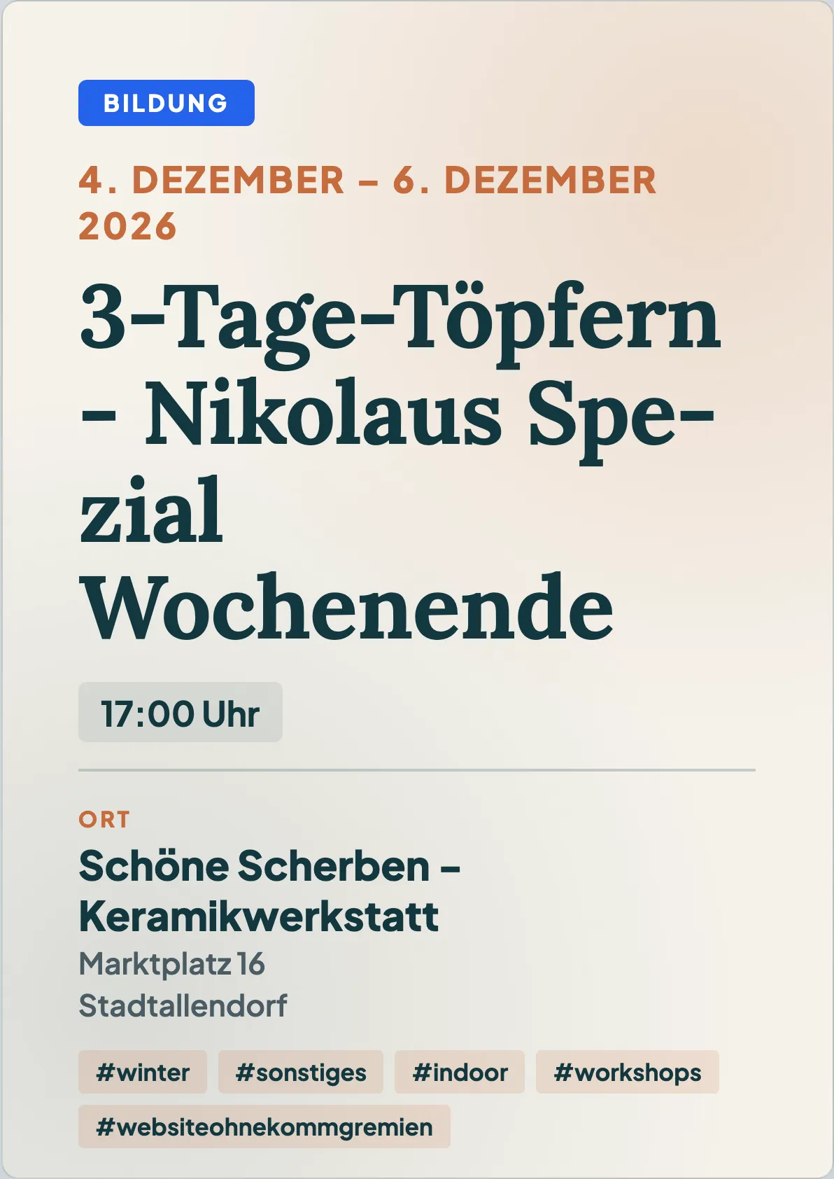 Veranstaltungsflyer