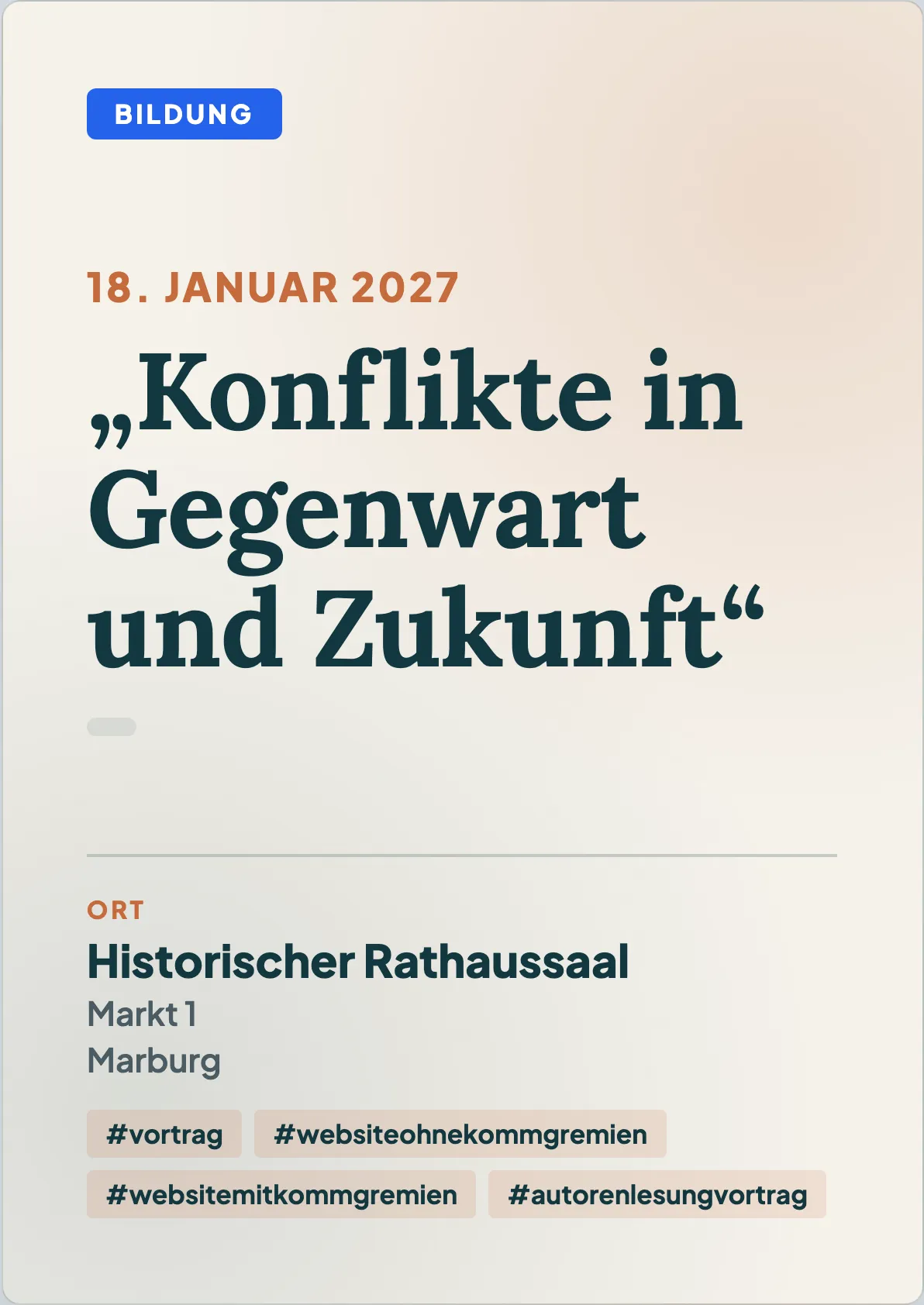 Veranstaltungsflyer