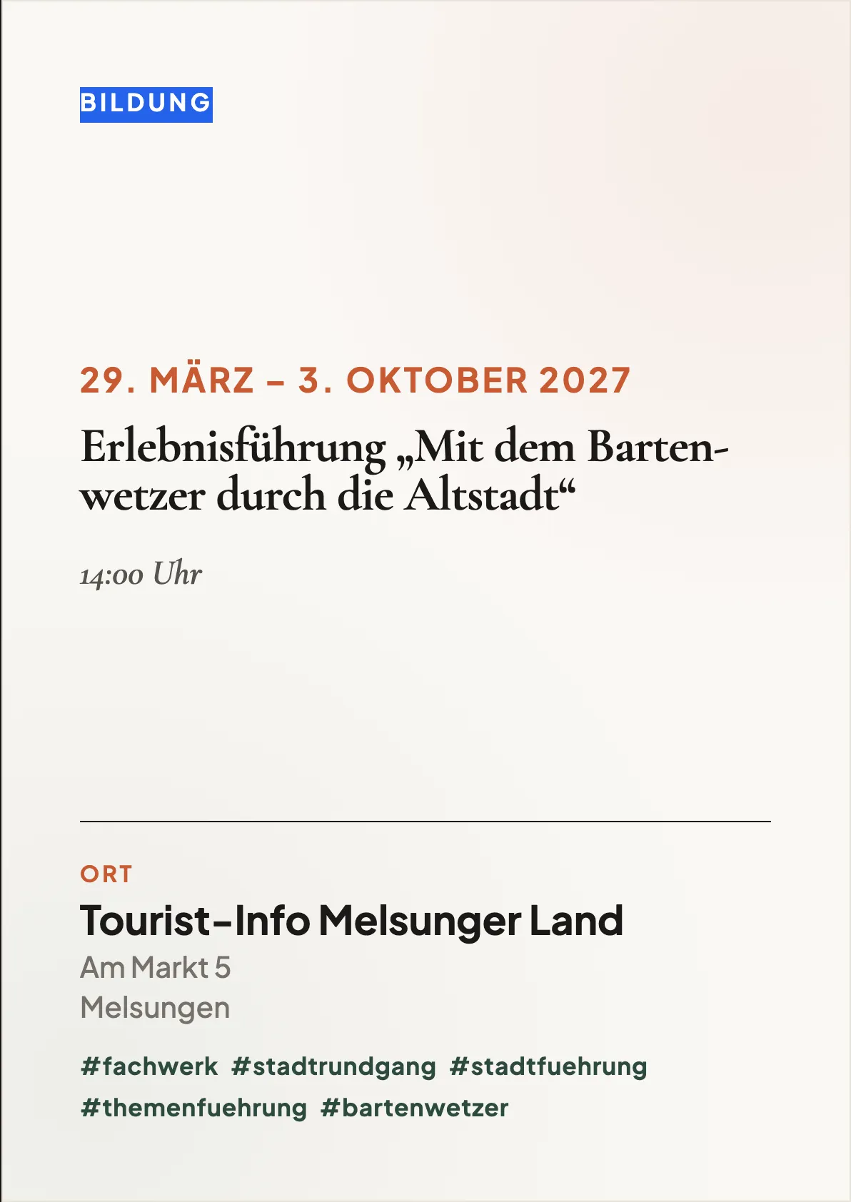 Veranstaltungsflyer
