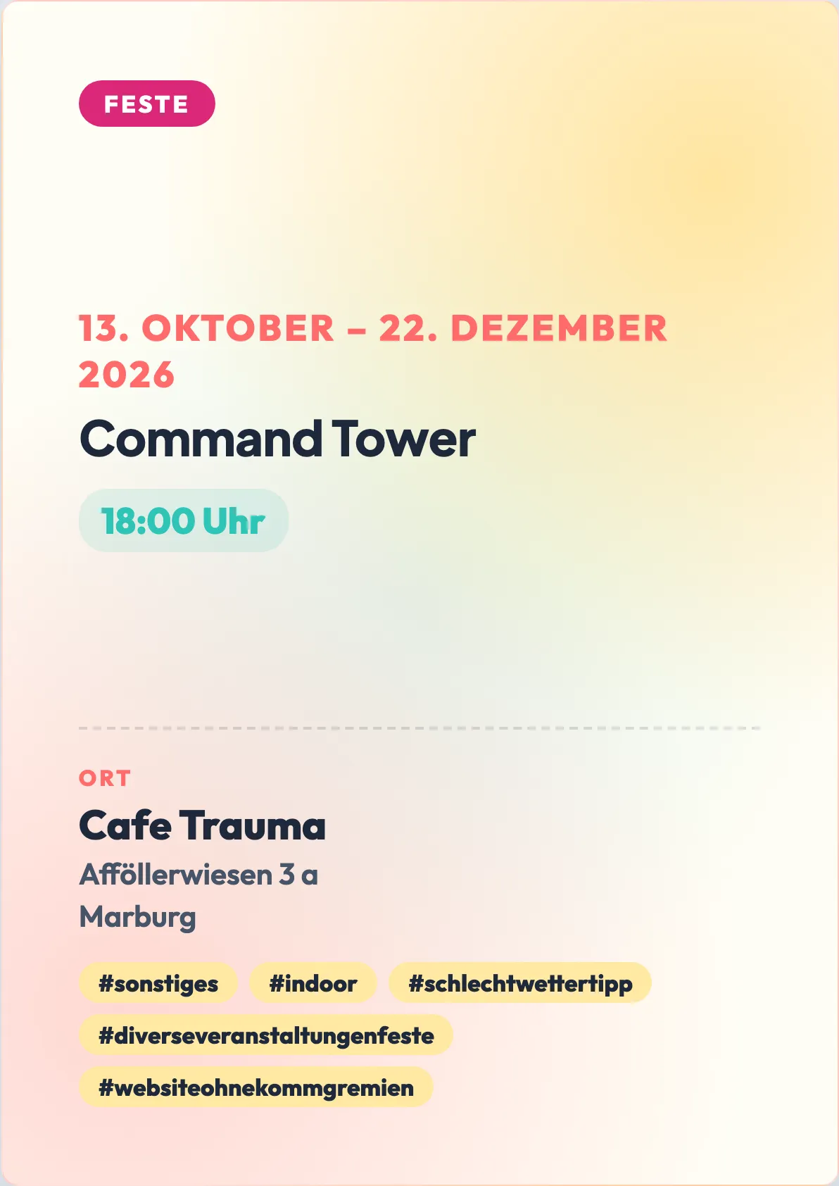 Veranstaltungsflyer