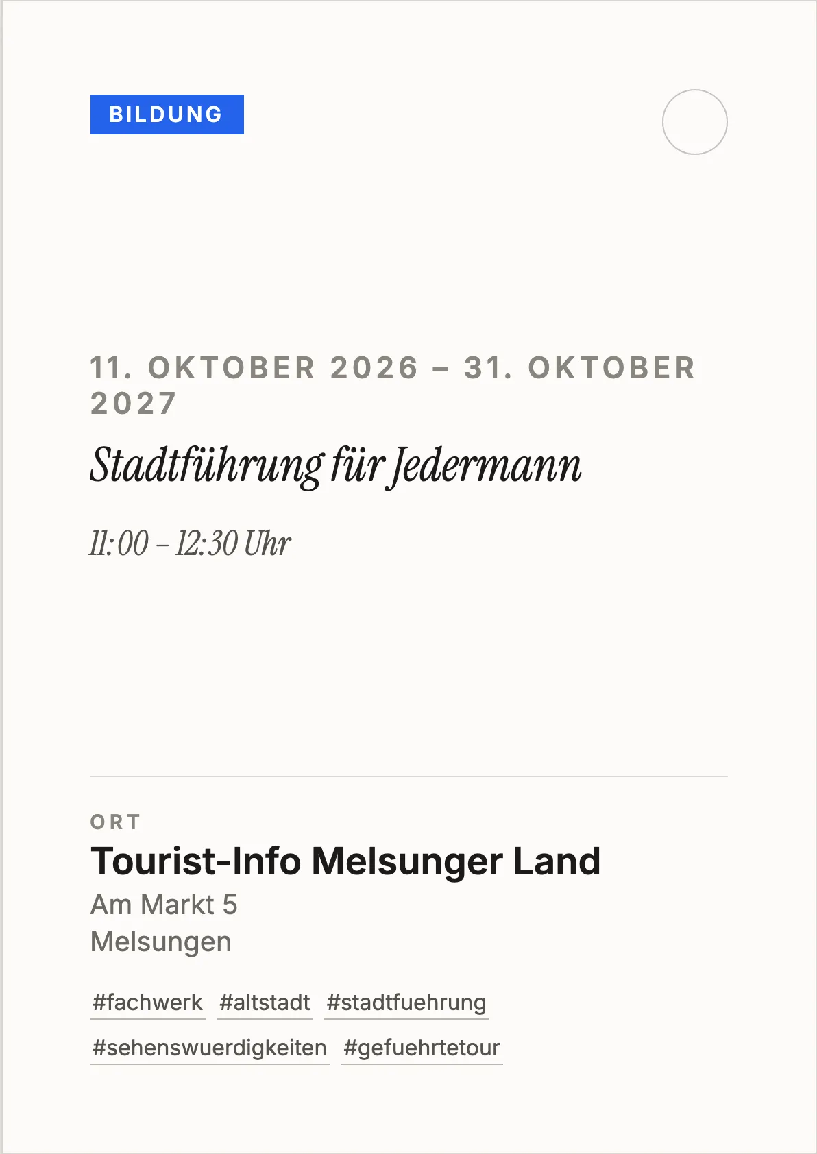 Veranstaltungsflyer
