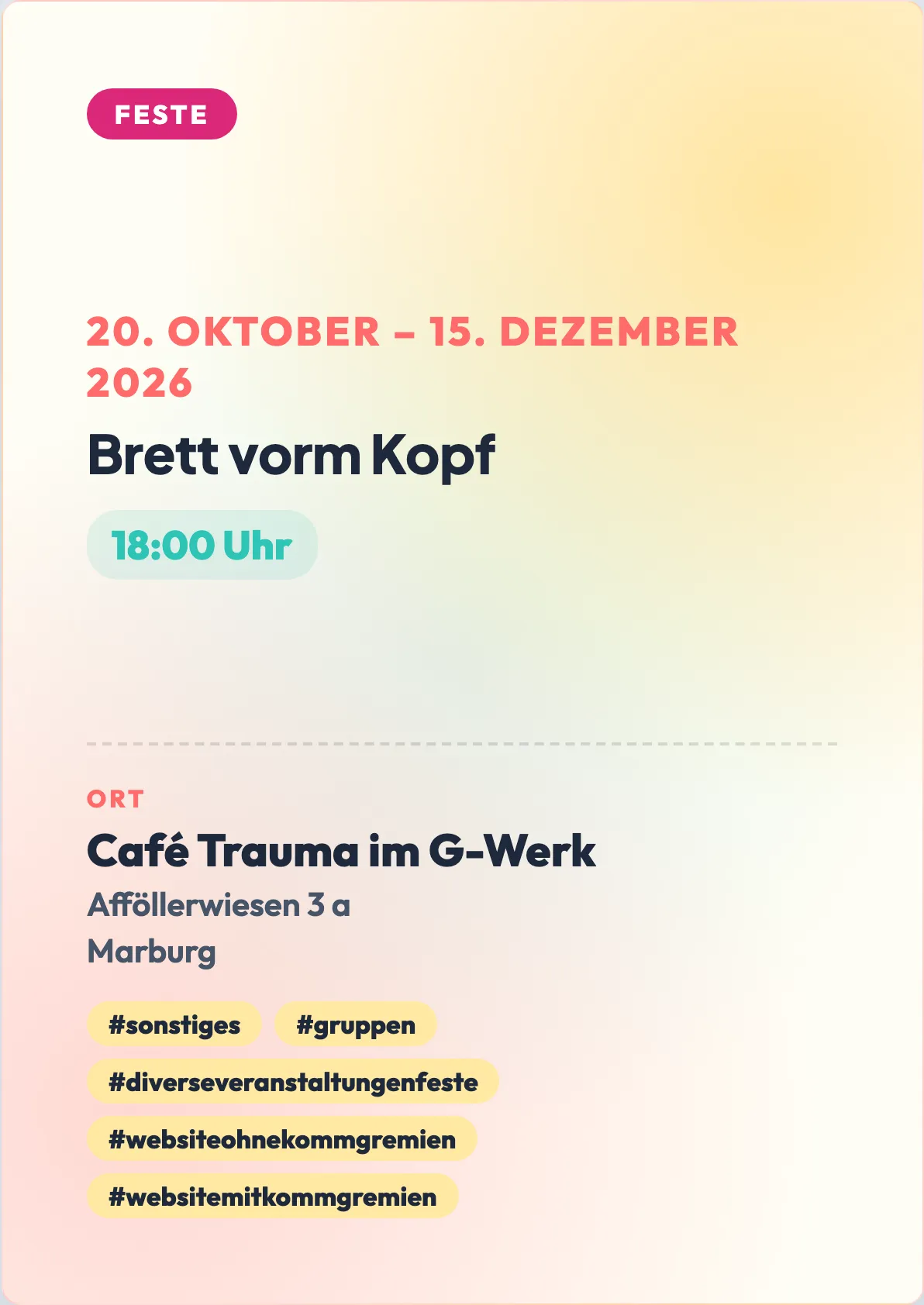 Veranstaltungsflyer