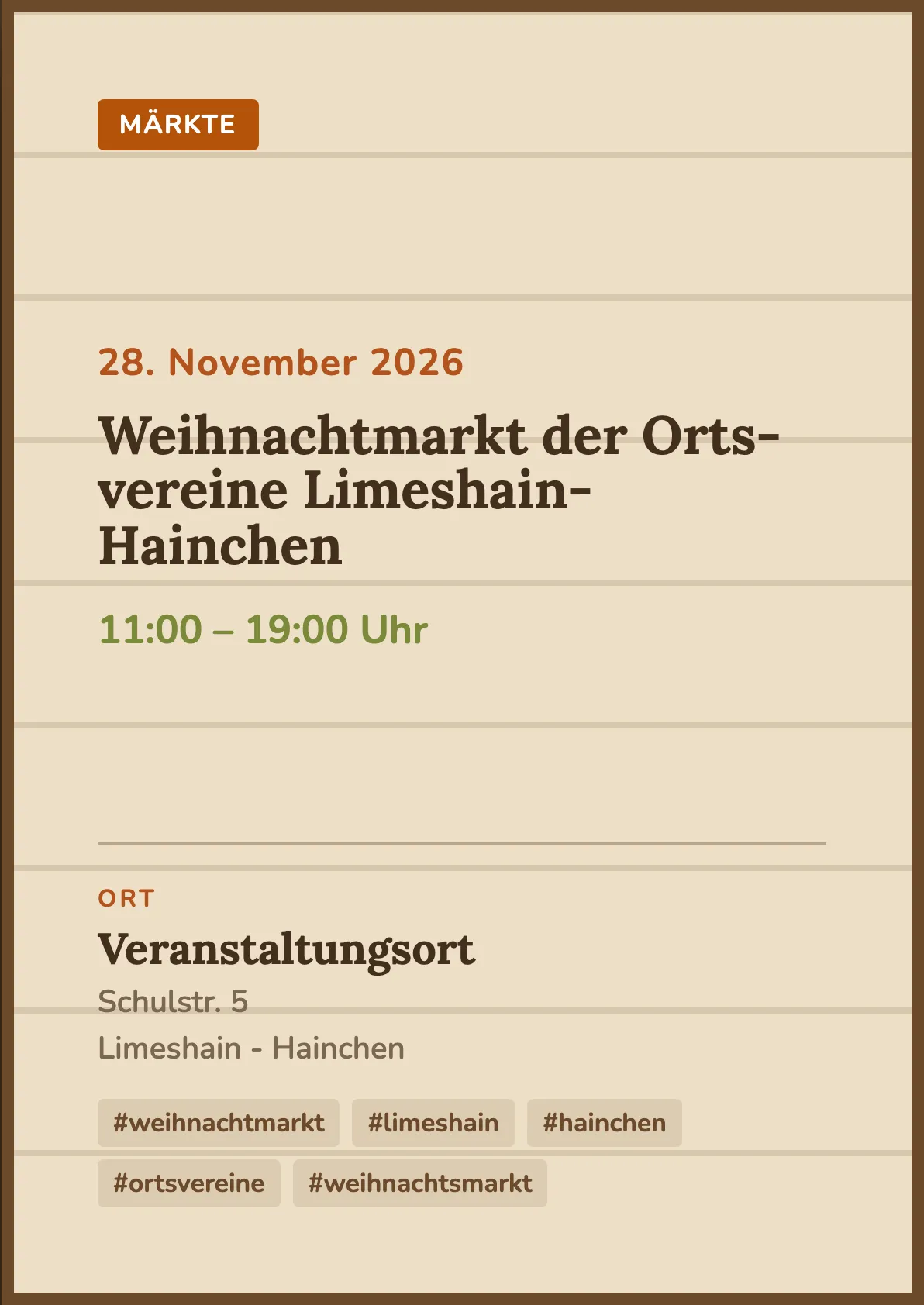 Veranstaltungsflyer
