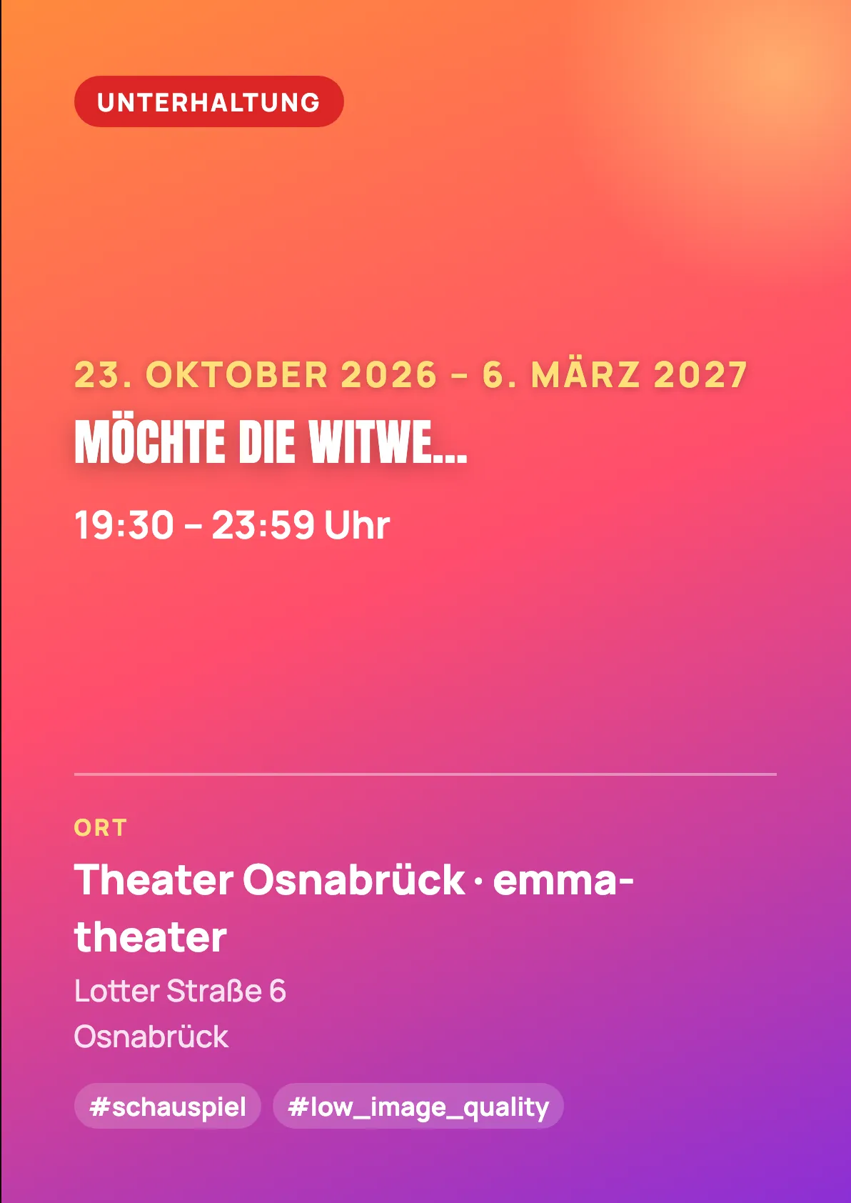 Veranstaltungsflyer