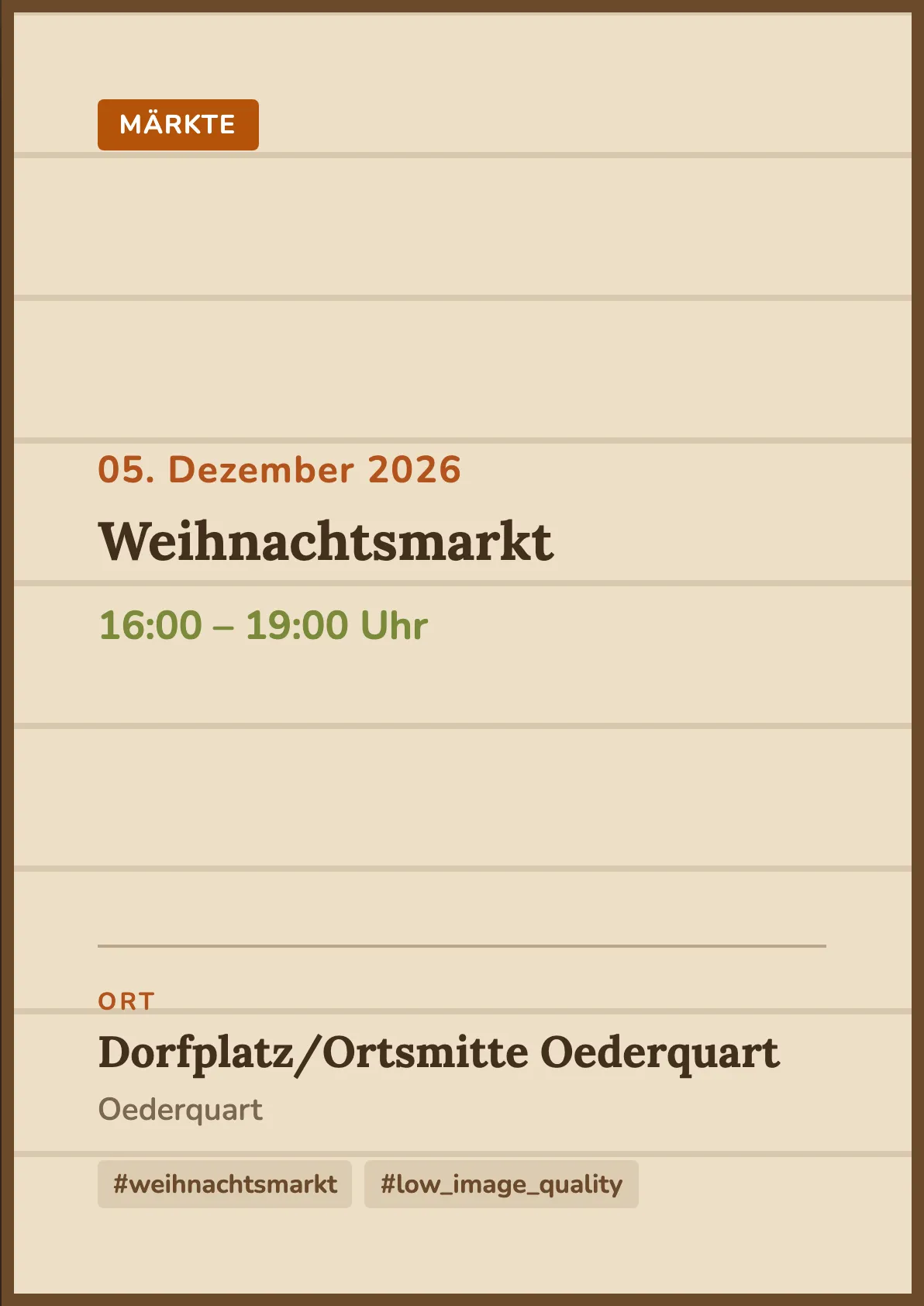 Veranstaltungsflyer