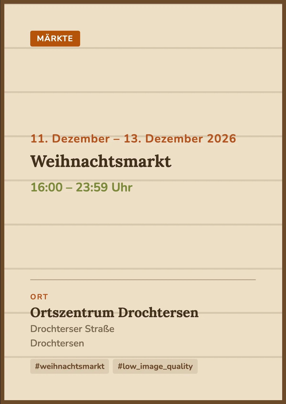 Veranstaltungsflyer