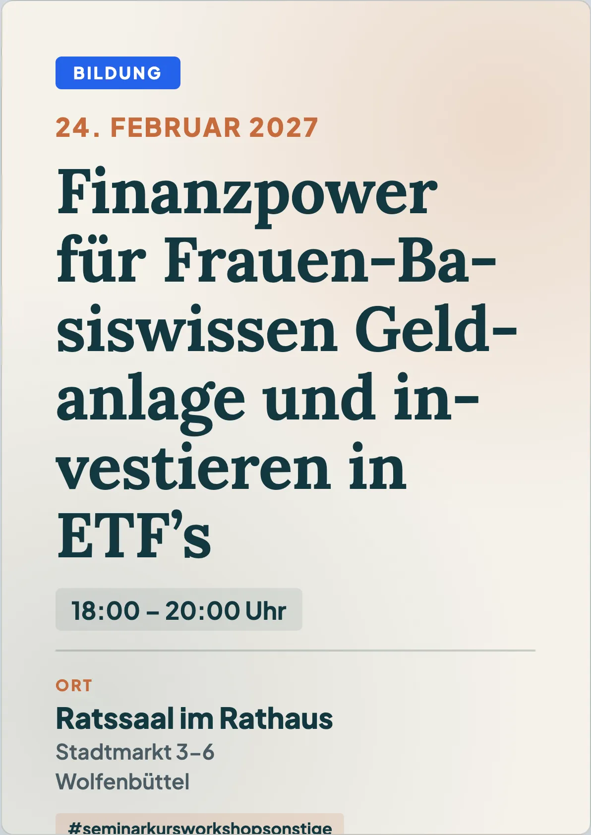 Veranstaltungsflyer