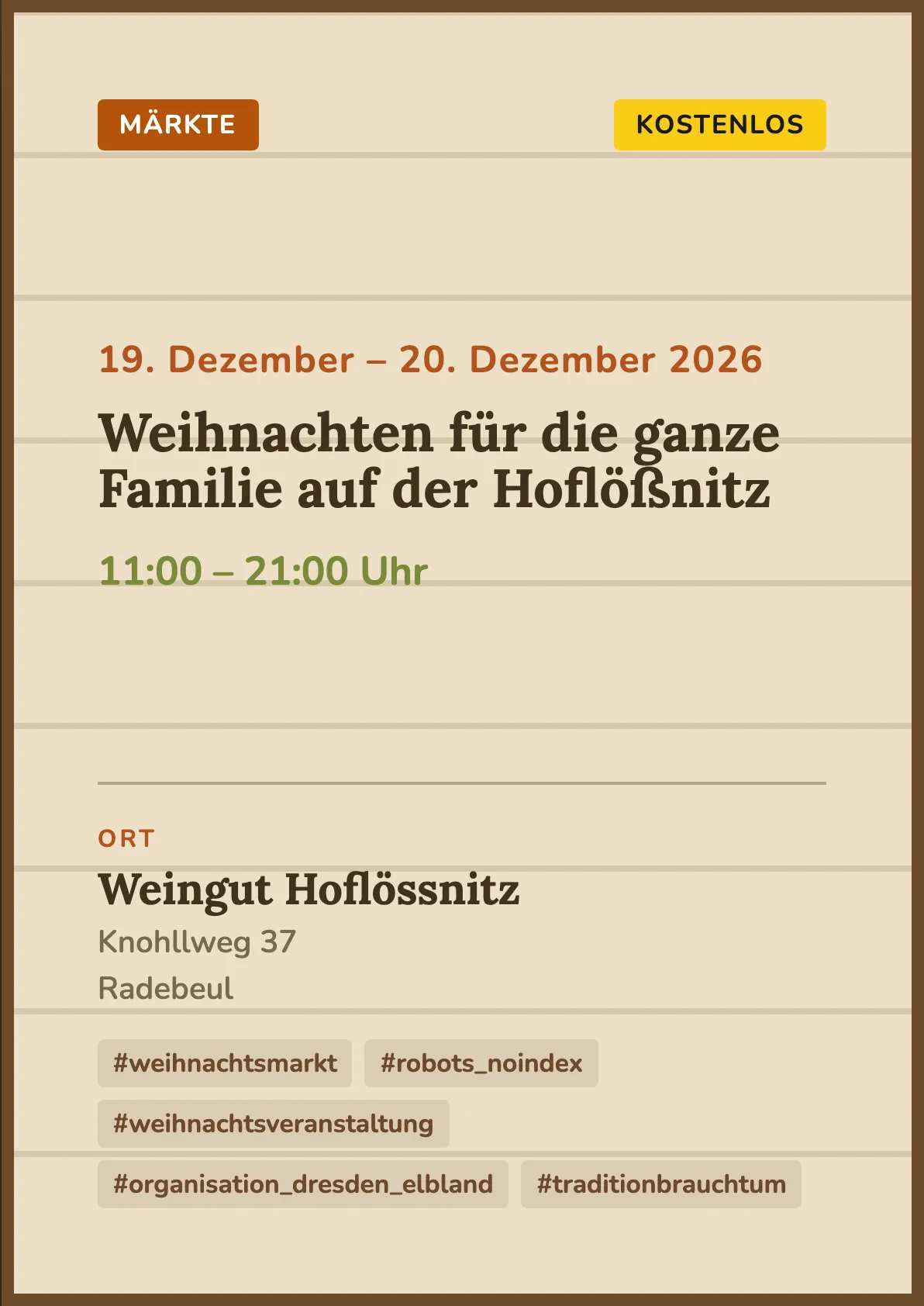 Veranstaltungsflyer