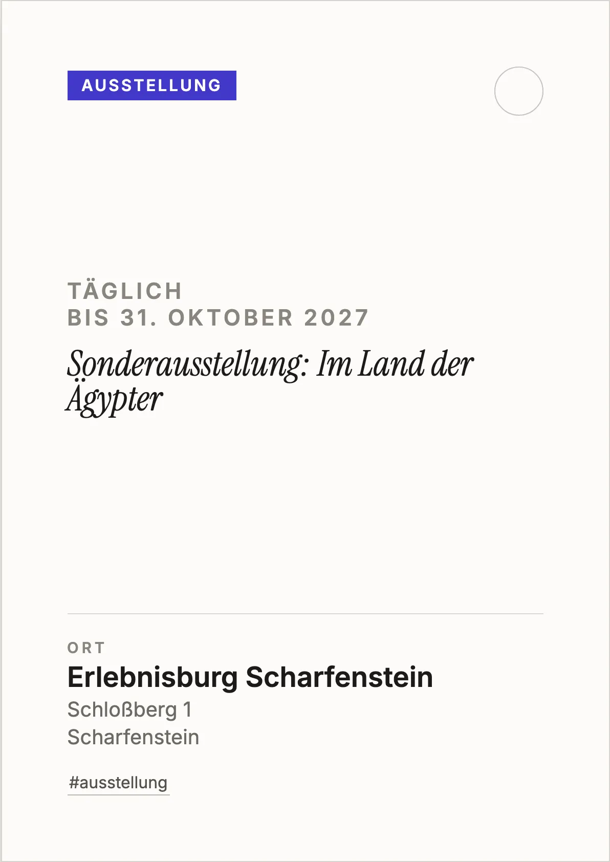 Veranstaltungsflyer