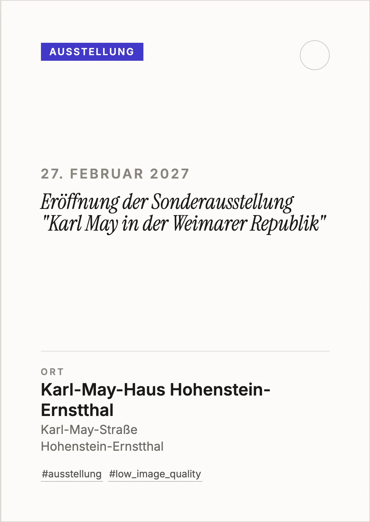 Veranstaltungsflyer