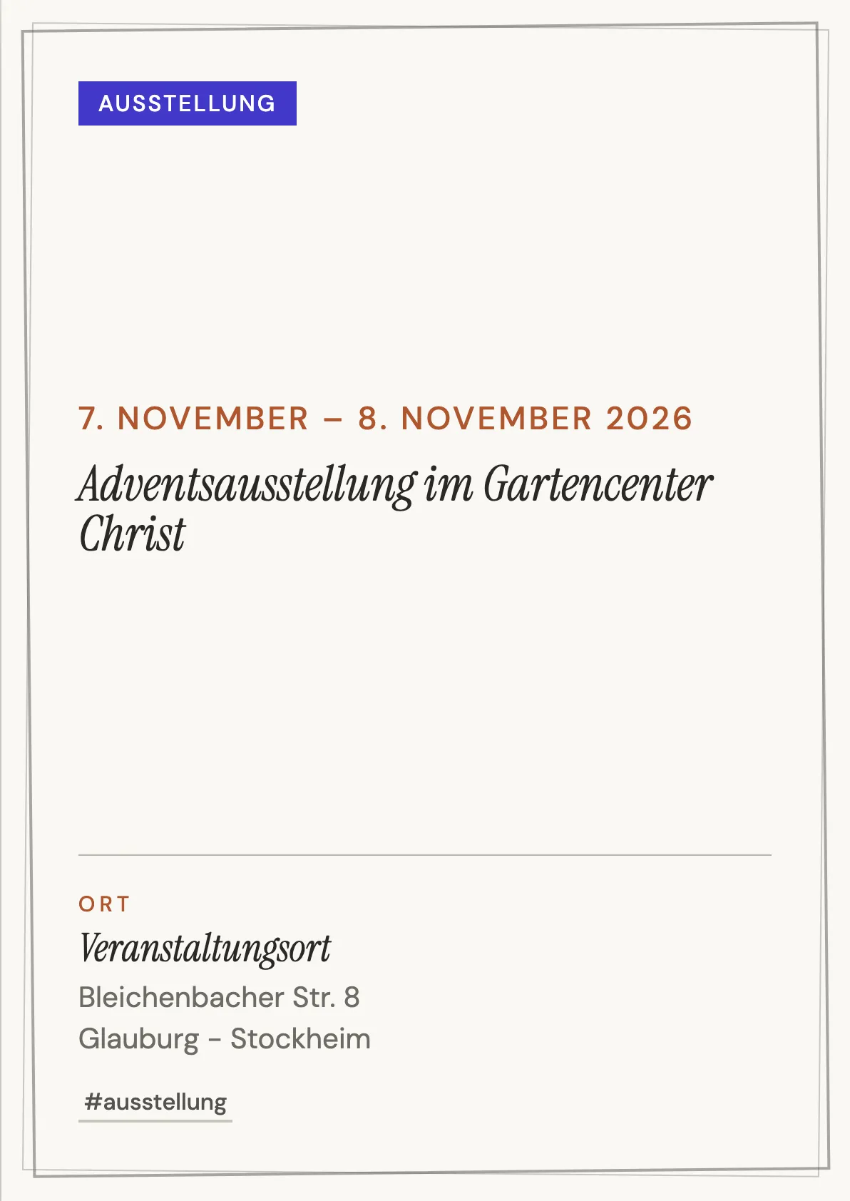 Veranstaltungsflyer