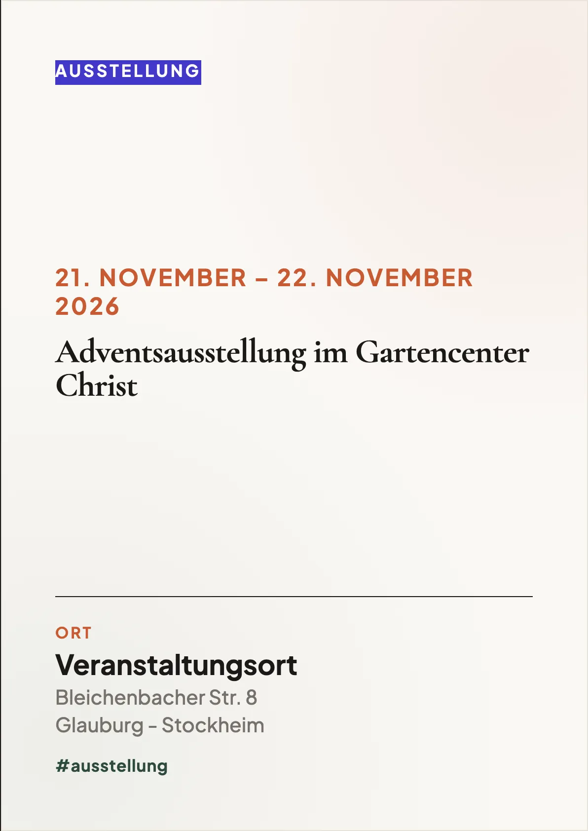 Veranstaltungsflyer