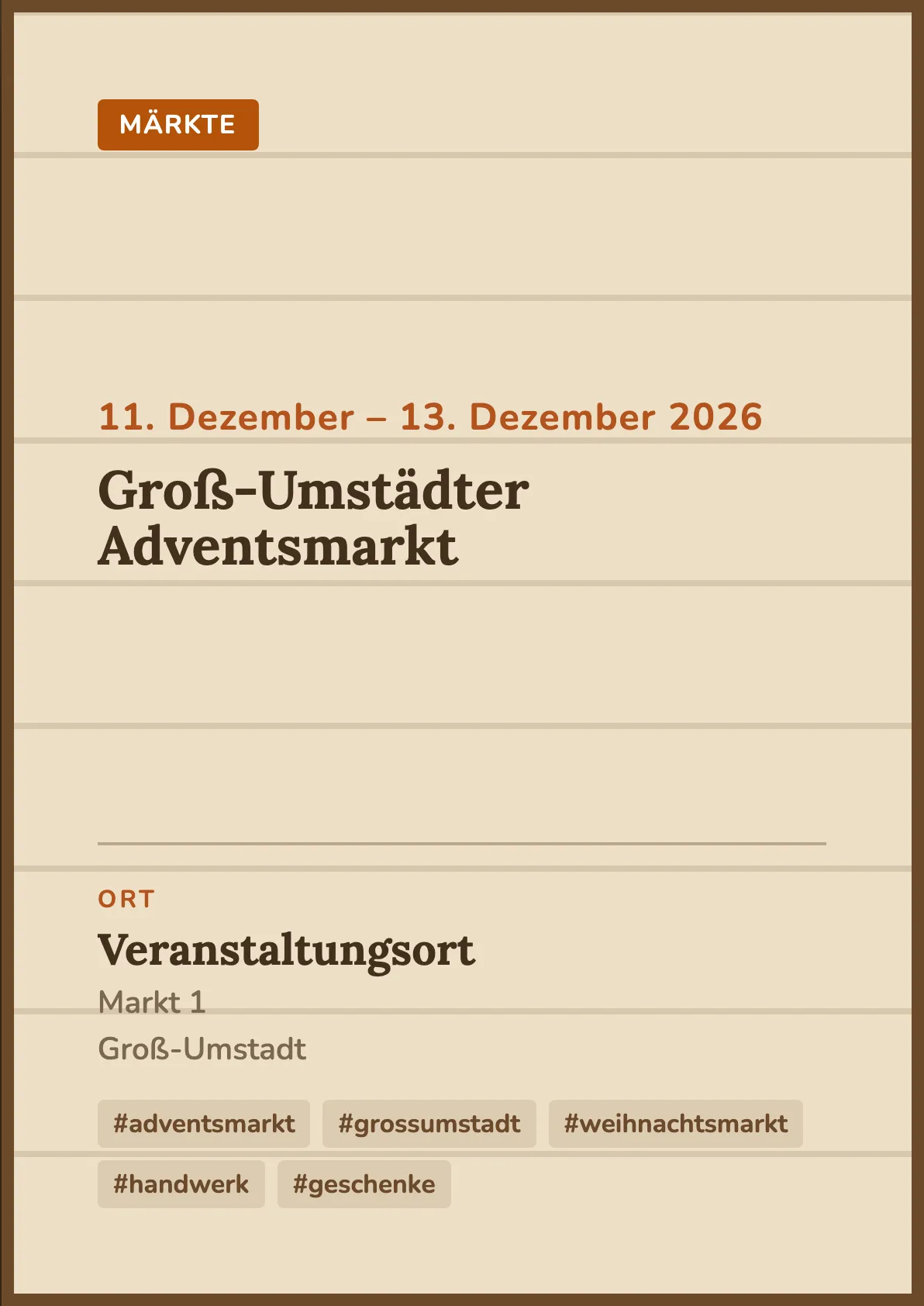 Veranstaltungsflyer