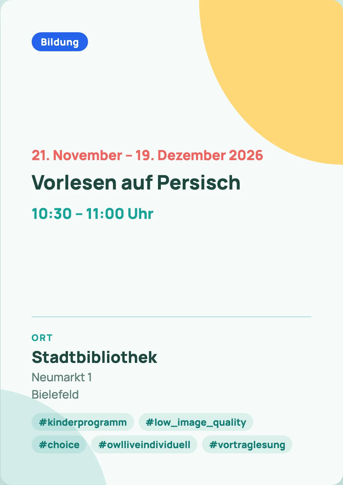 Veranstaltungsflyer