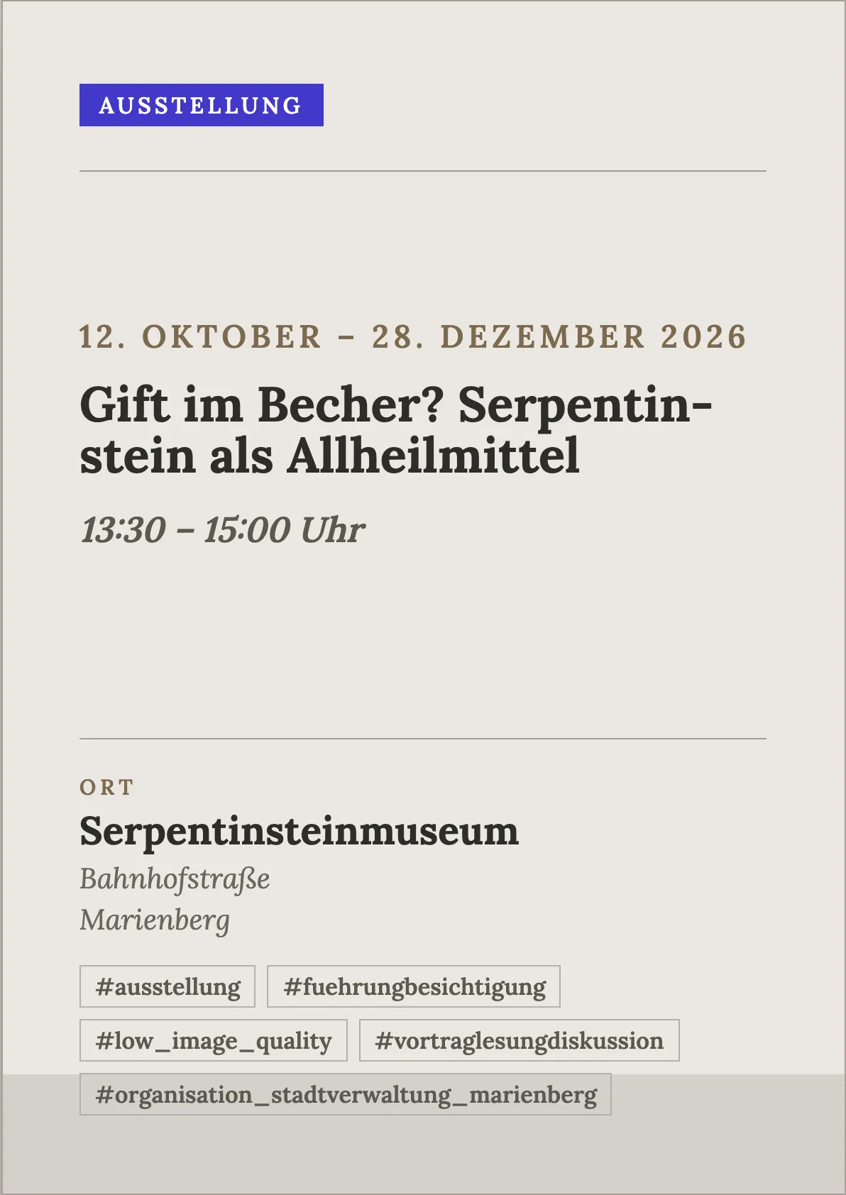 Veranstaltungsflyer