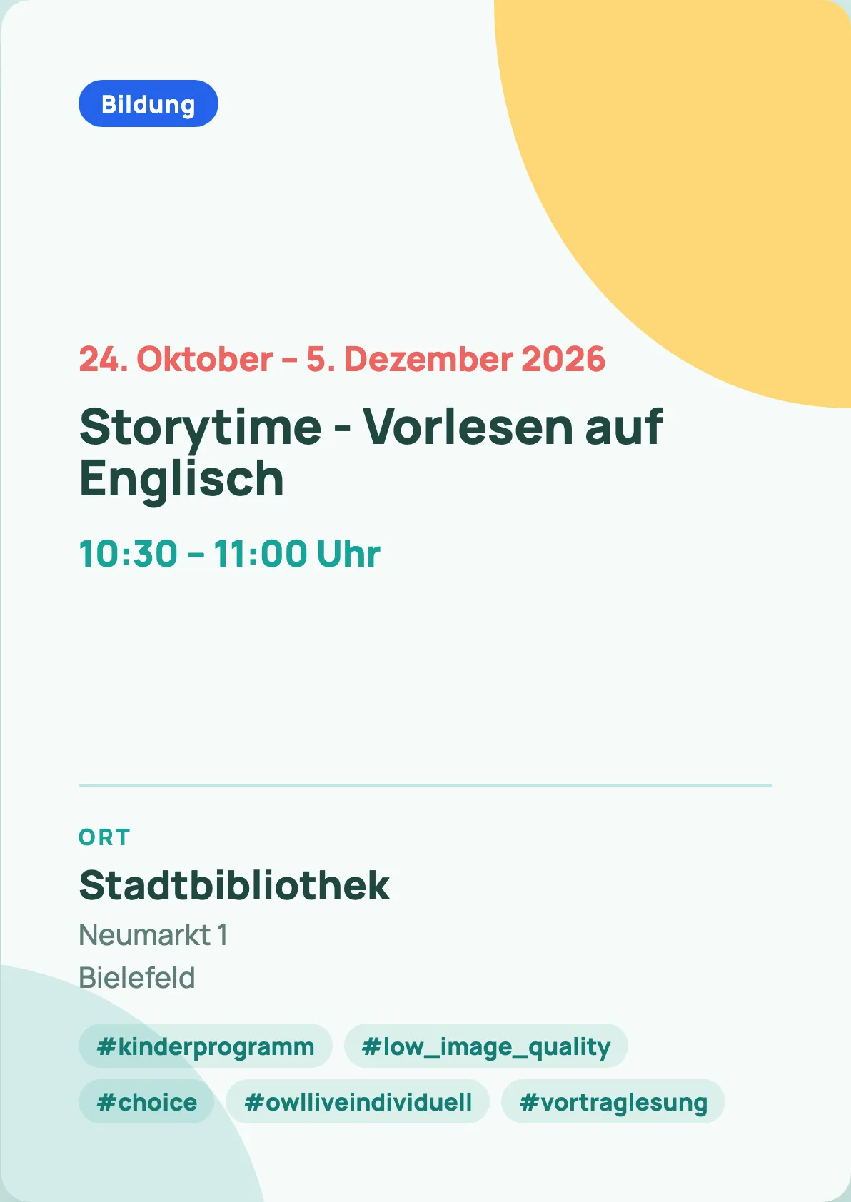 Veranstaltungsflyer