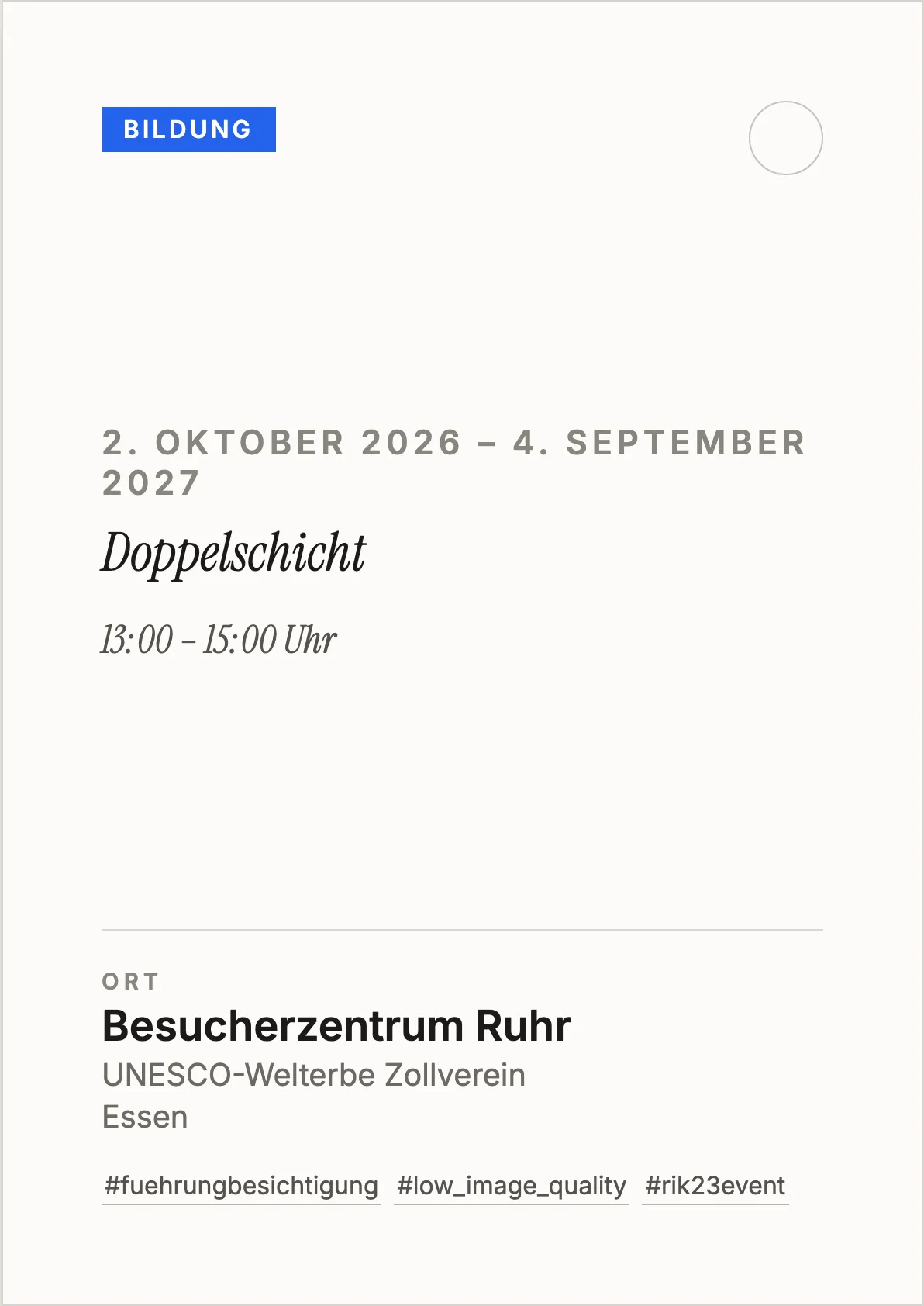 Veranstaltungsflyer