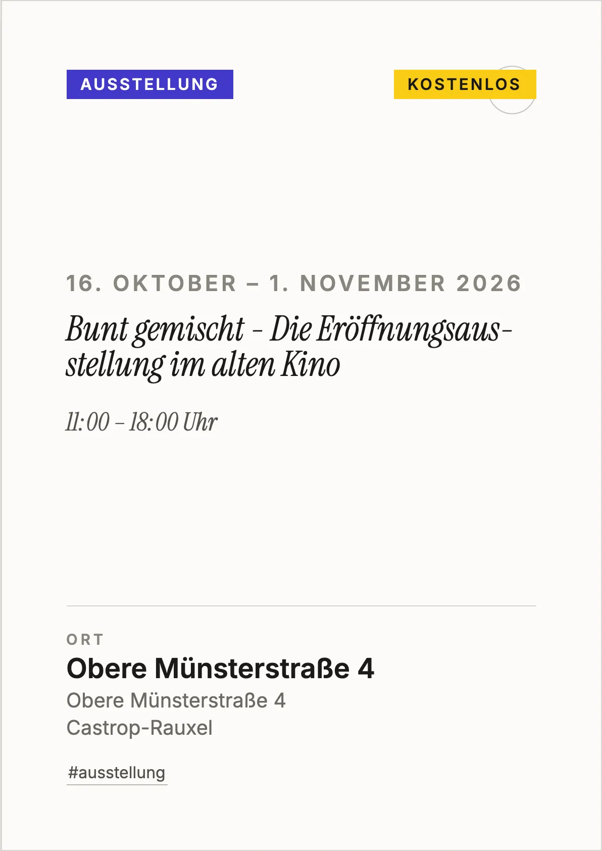 Veranstaltungsflyer