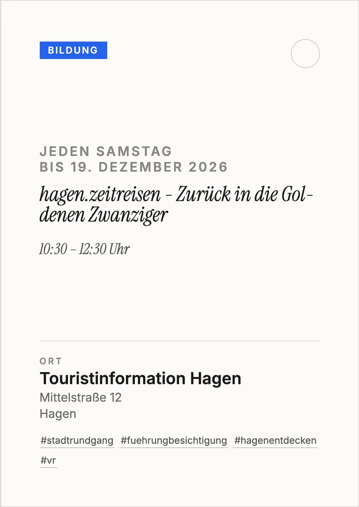 Veranstaltungsflyer