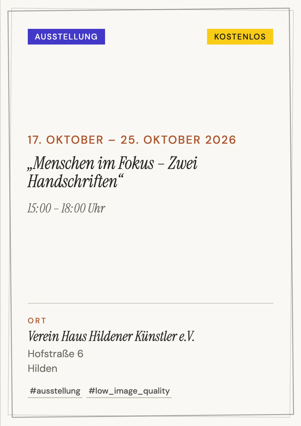 Veranstaltungsflyer