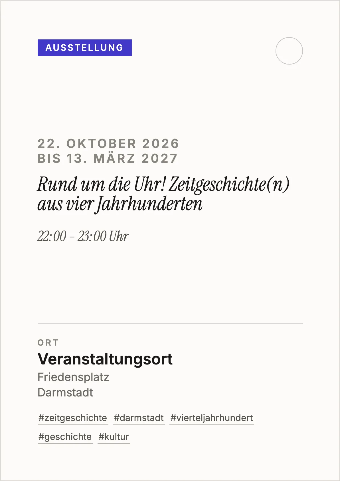 Veranstaltungsflyer