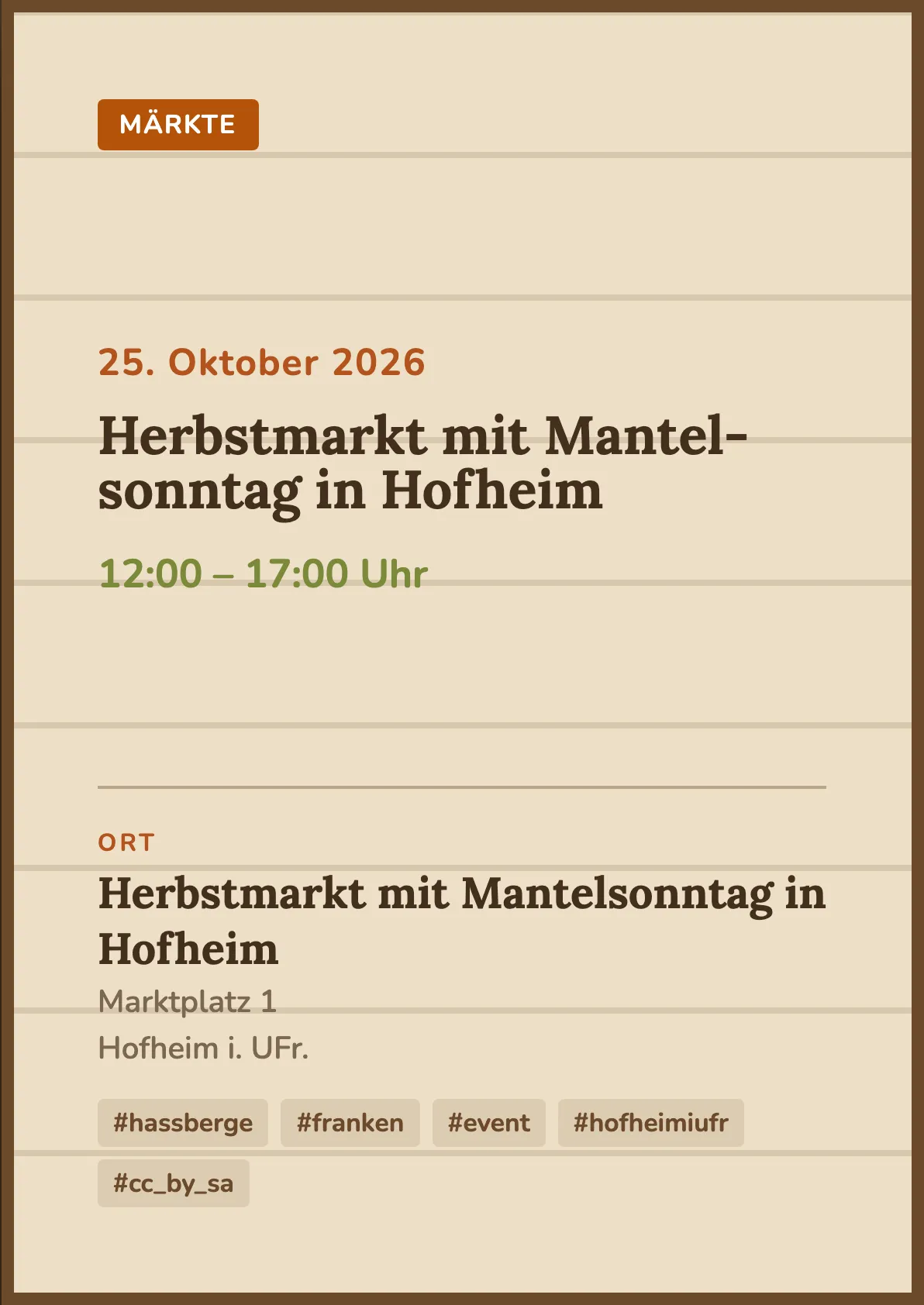 Veranstaltungsflyer