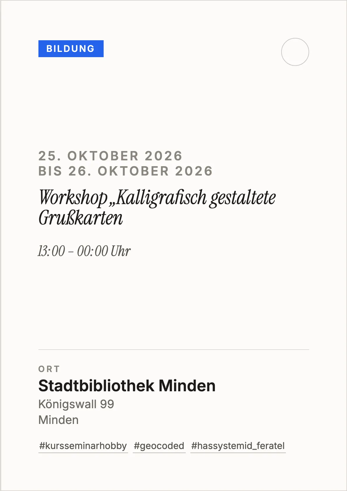 Veranstaltungsflyer