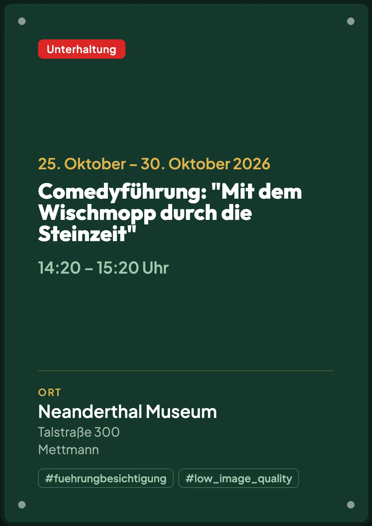 Veranstaltungsflyer