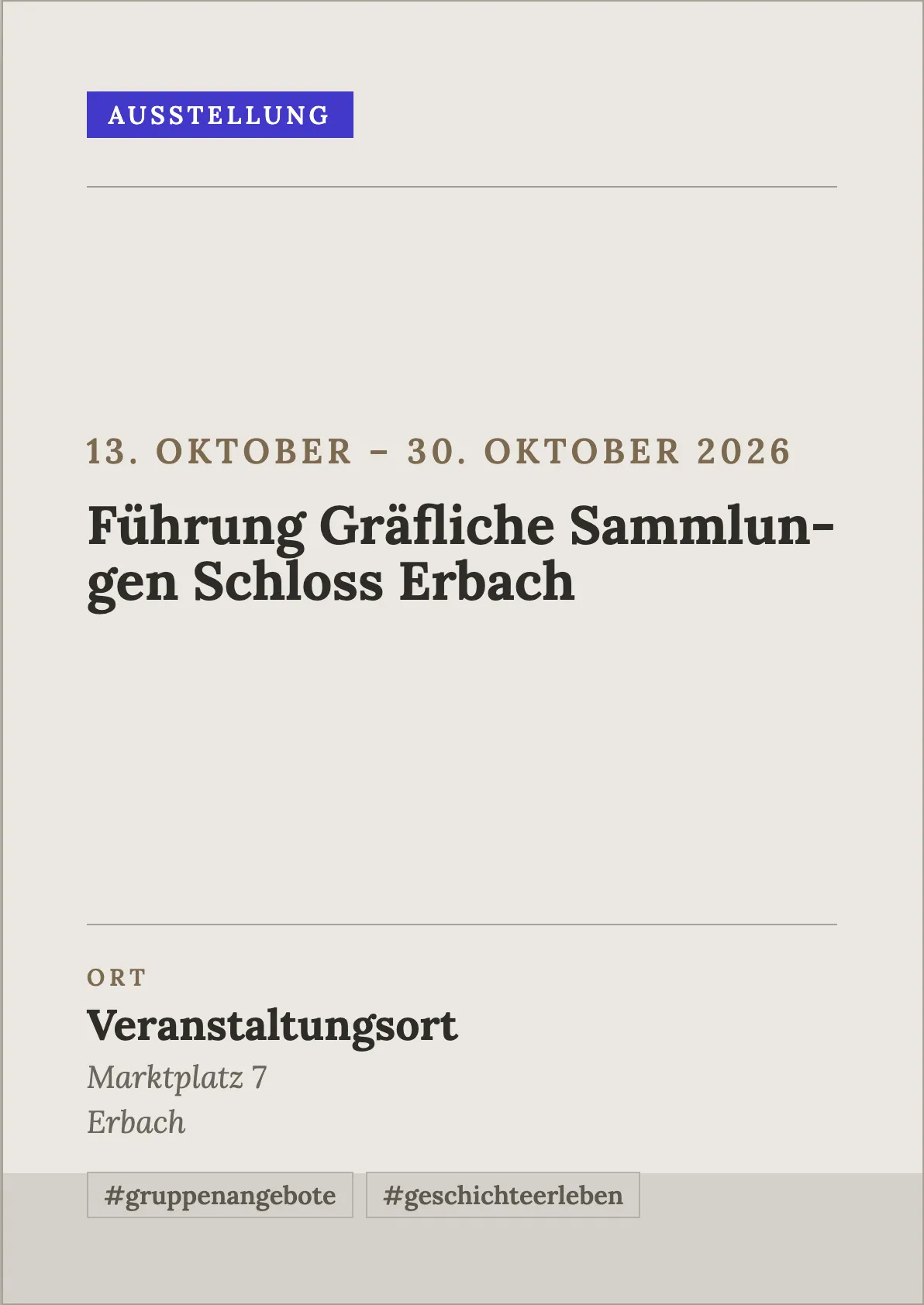 Veranstaltungsflyer